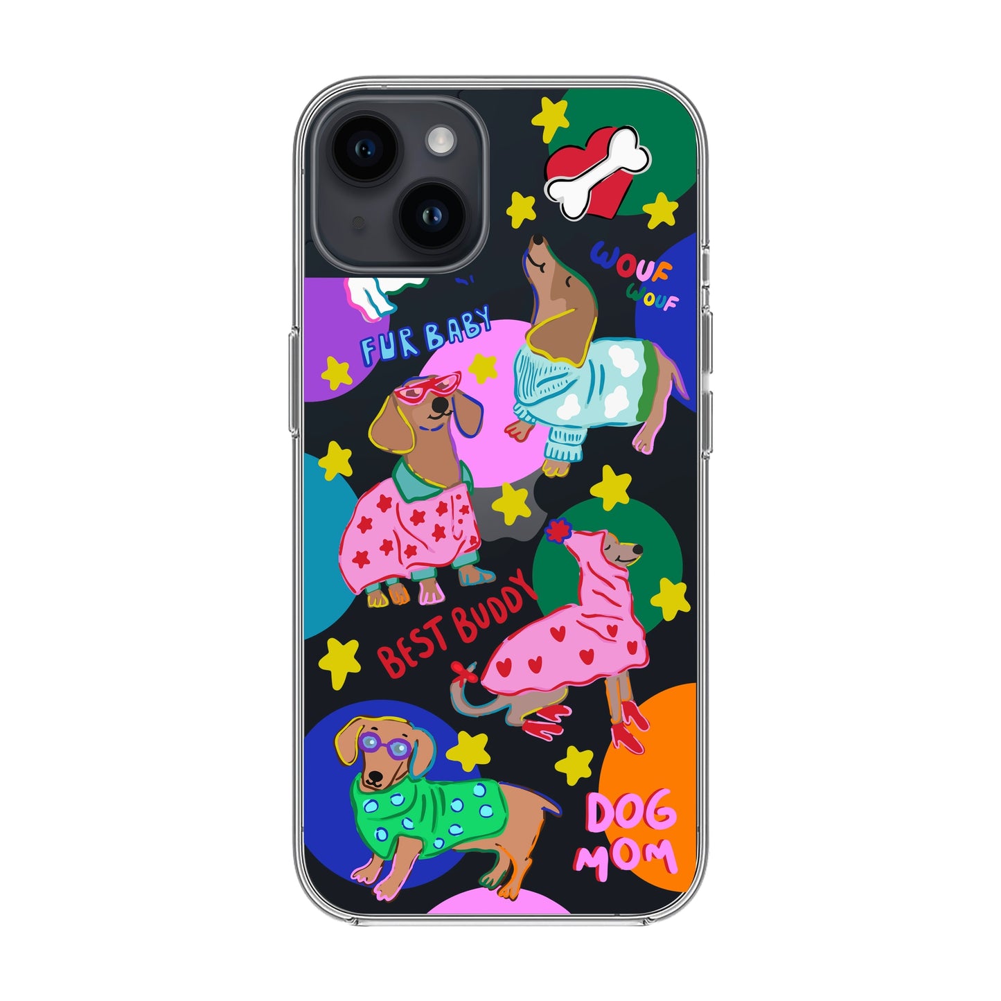 DOG MOM-iPhone 15 Plus Solid Kılıf