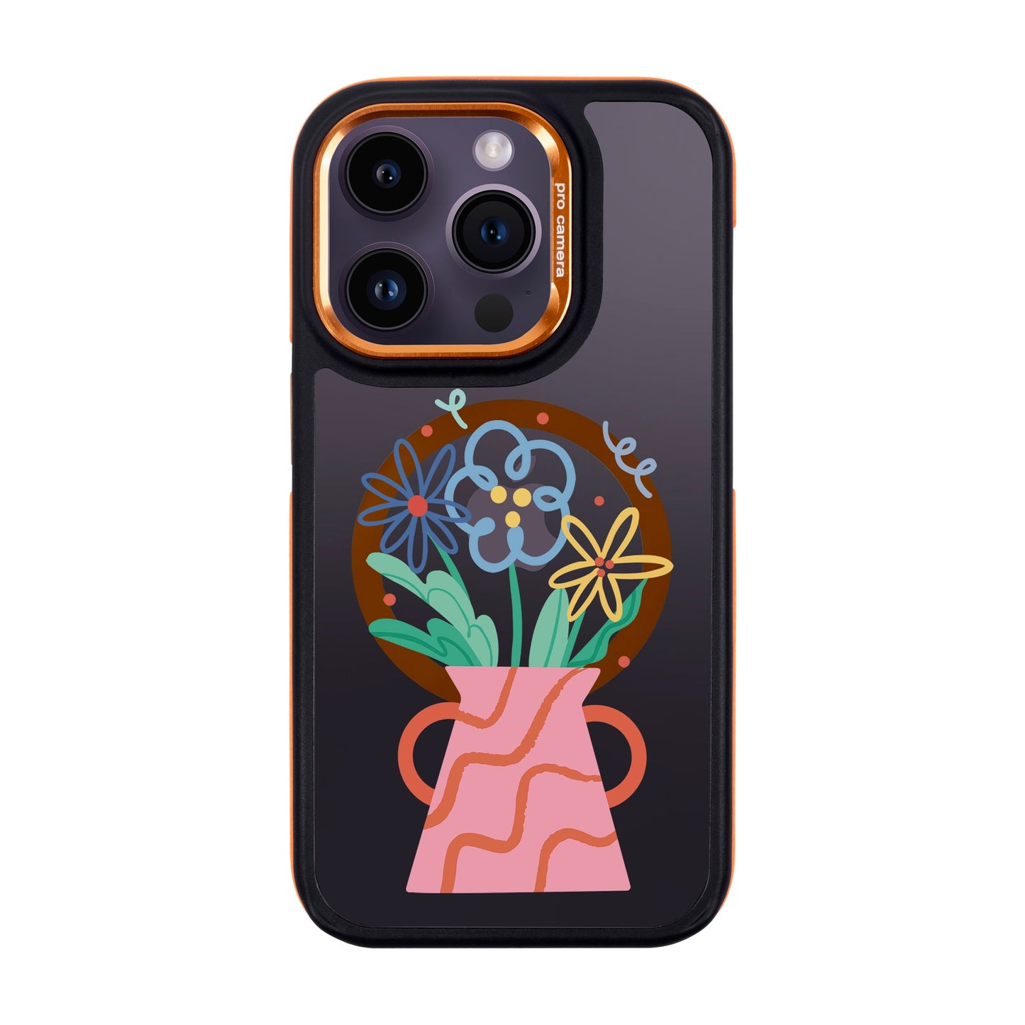 PINK VASE-iPhone 14 Pro Dark Kılıf MagSafe Özellikli