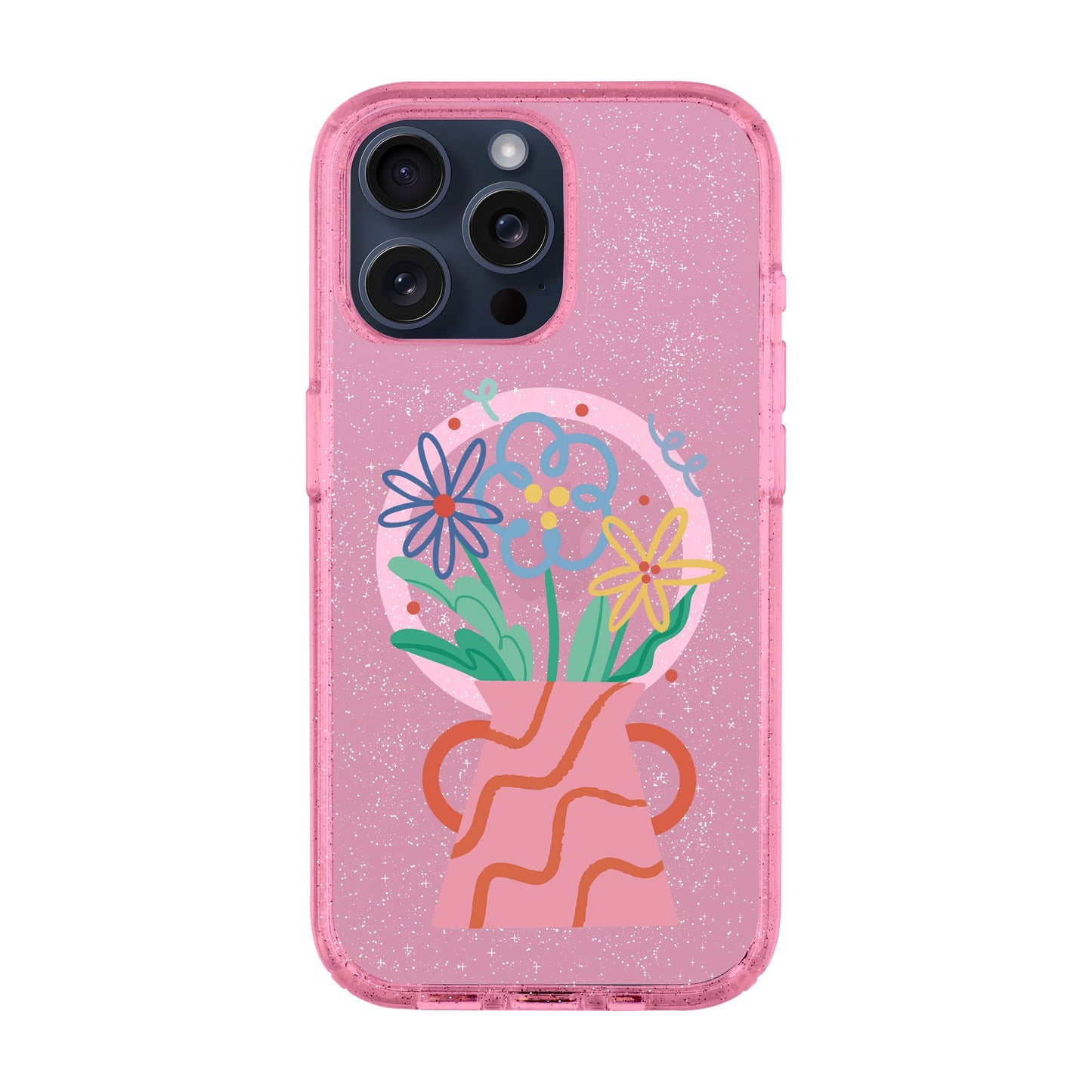 PINK VASE-iPhone 15 Pro Max Shiny Kılıf MagSafe Özellikli