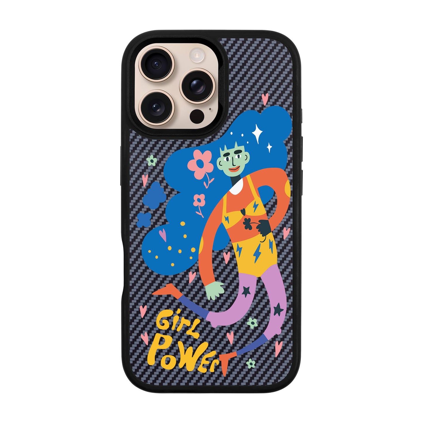 GIRL POWER-iPhone 16 Pro Max Plaid Kılıf MagSafe Özellikli