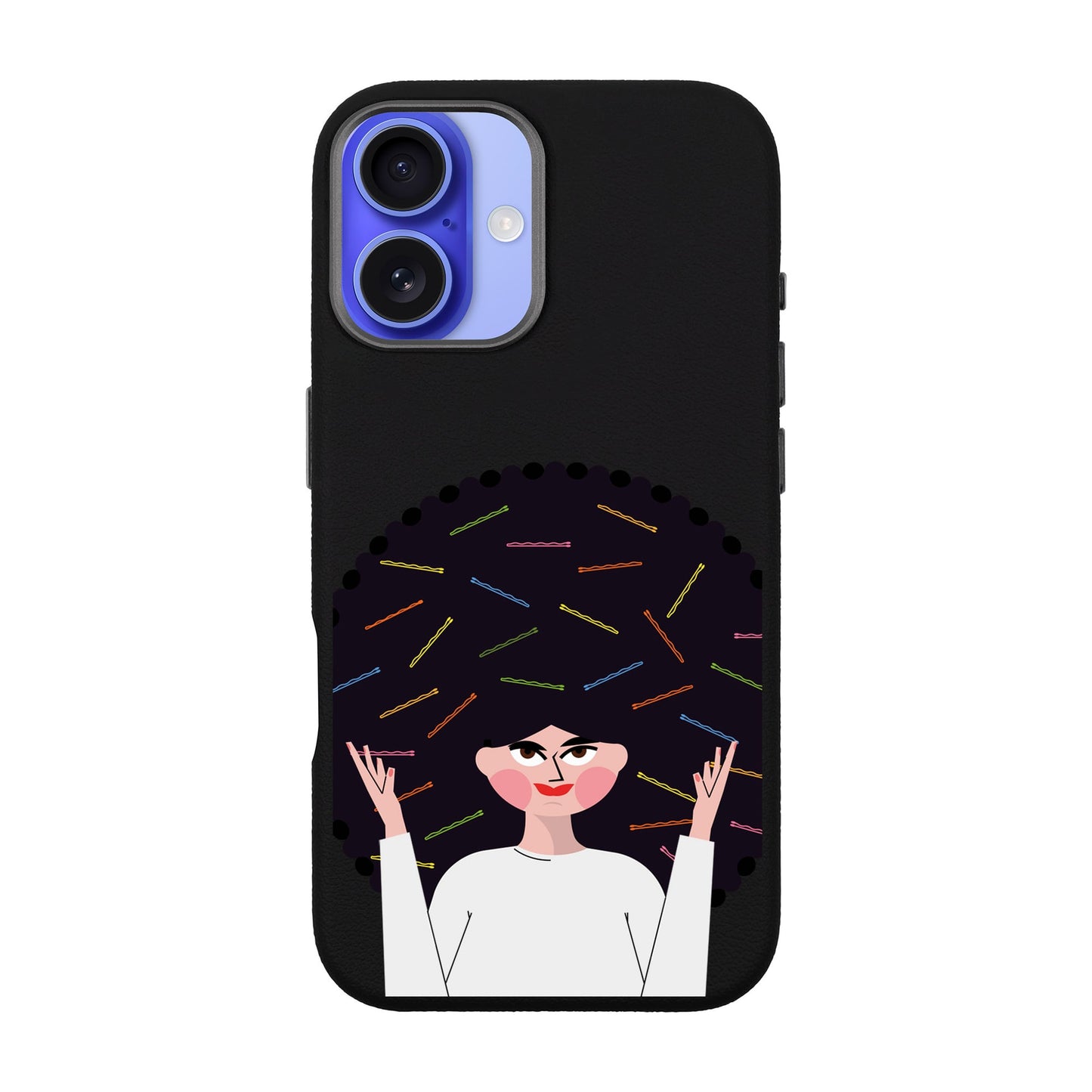 TANGLES OF HAPPINESS-iPhone 16 Leather Premium Kılıf MagSafe Özellikli