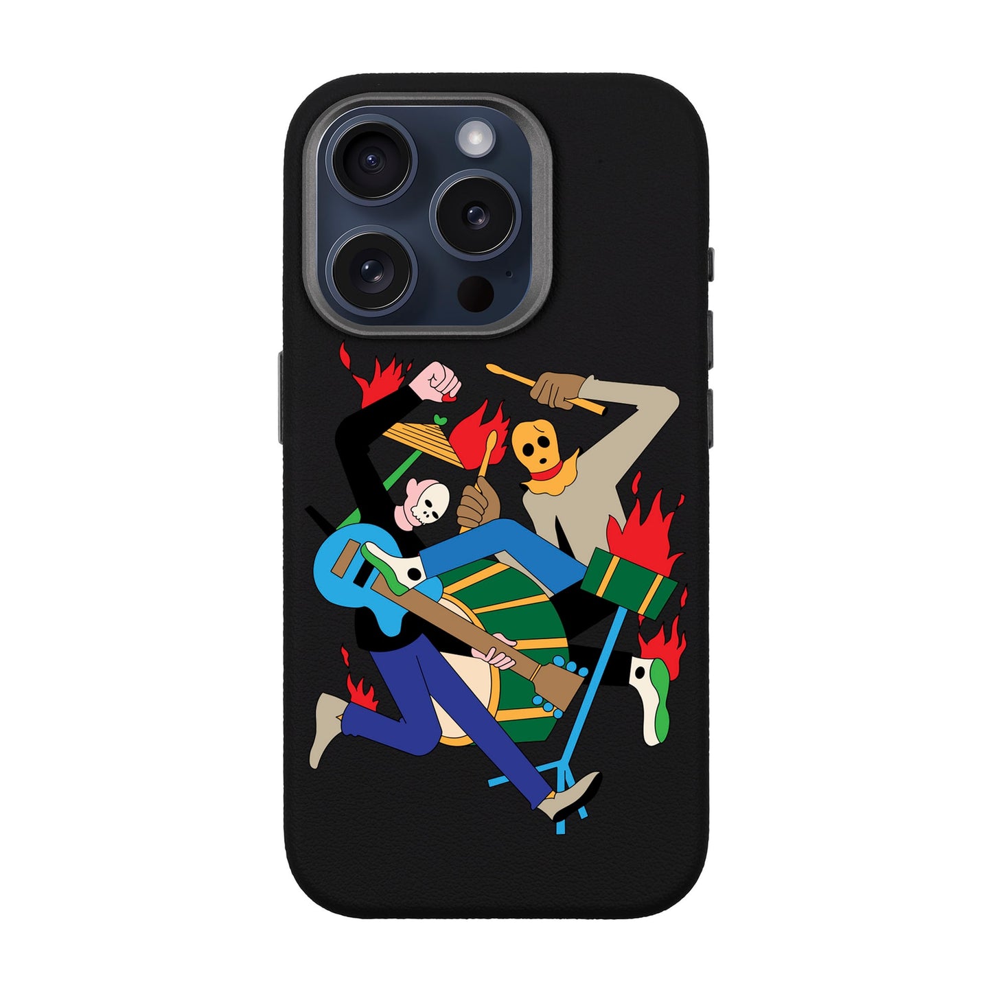 MONSTER MASH-iPhone 15 Pro Leather Premium Kılıf MagSafe Özellikli