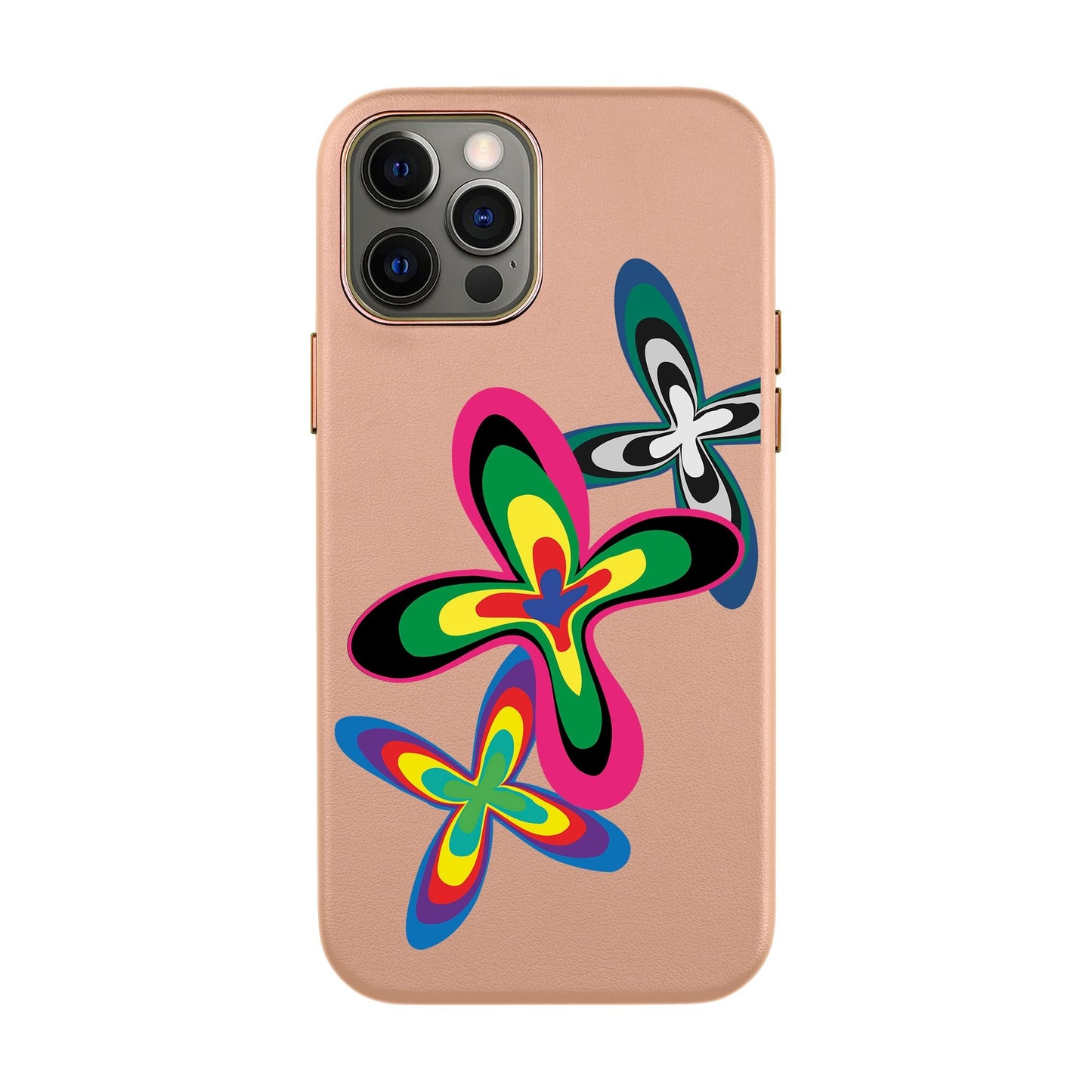 COLOR FLOWER-iPhone XR Leather Kılıf