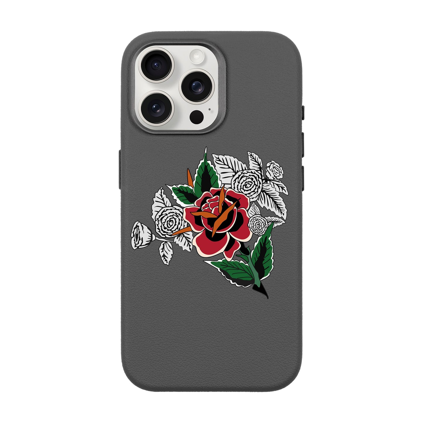 DRY ROSE-iPhone 15 Pro Max Leather Premium Kılıf MagSafe Özellikli