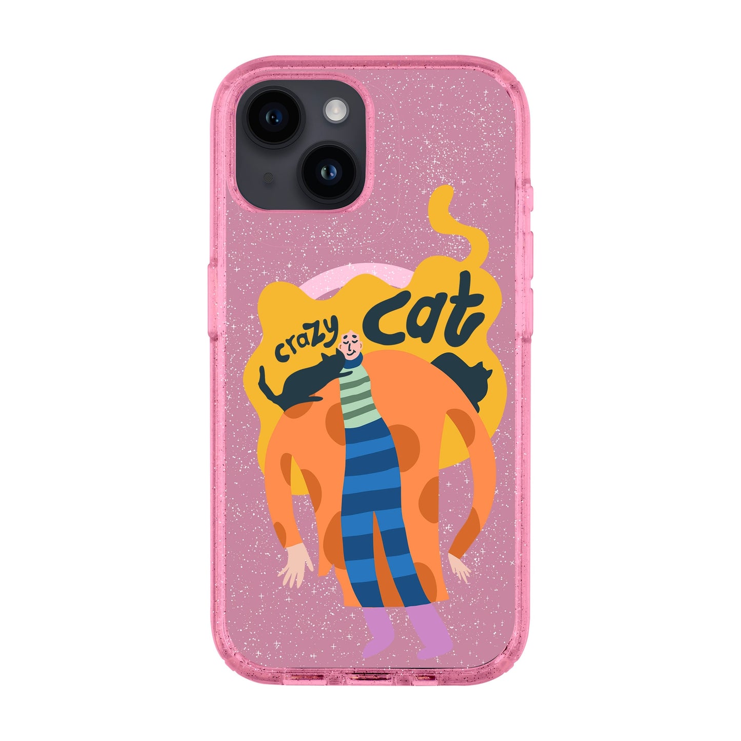 CRAZY CAT-iPhone 14 Shiny Kılıf MagSafe Özellikli