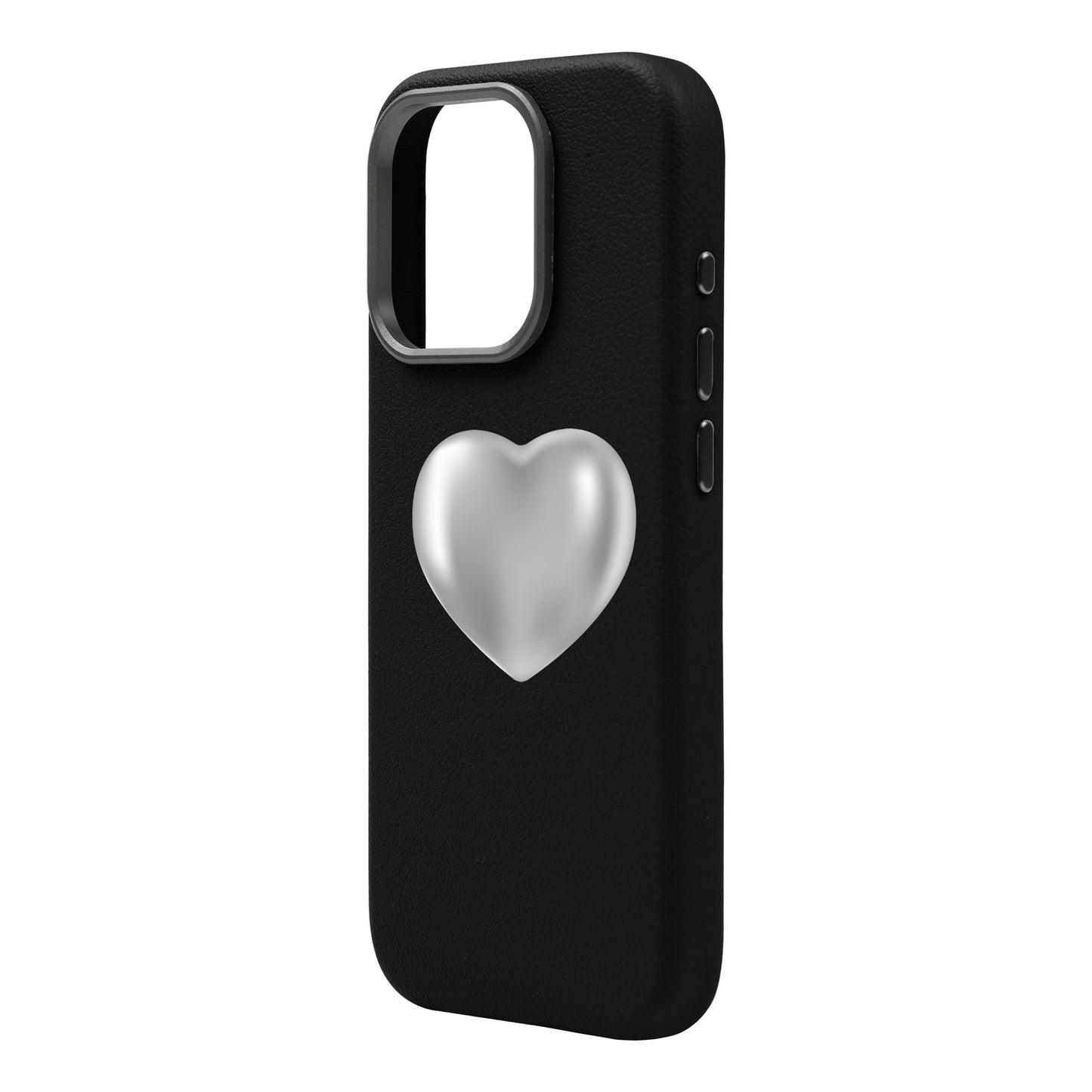 SILVER HEART-iPhone 16 Pro Max Leather Premium Kılıf MagSafe Özellikli