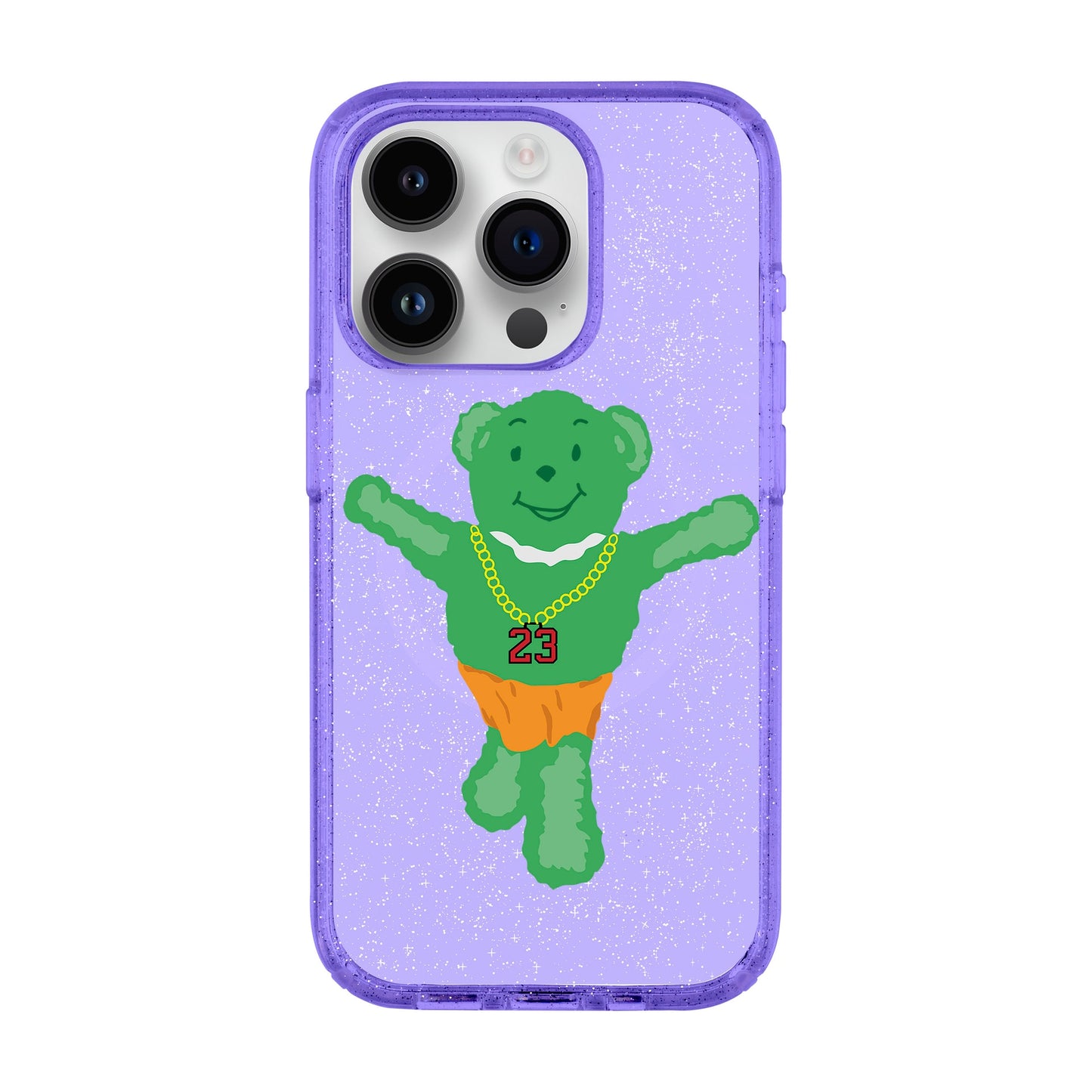 GREEN BEAR-iPhone 14 Pro Shiny Kılıf MagSafe Özellikli