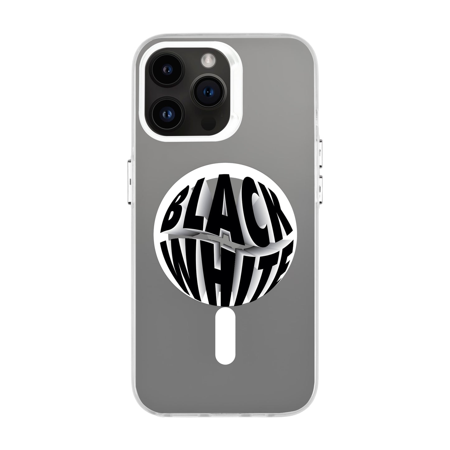 BLACK WHITE-iPhone 14 Pro Max Hold Kılıf MagSafe Özellikli