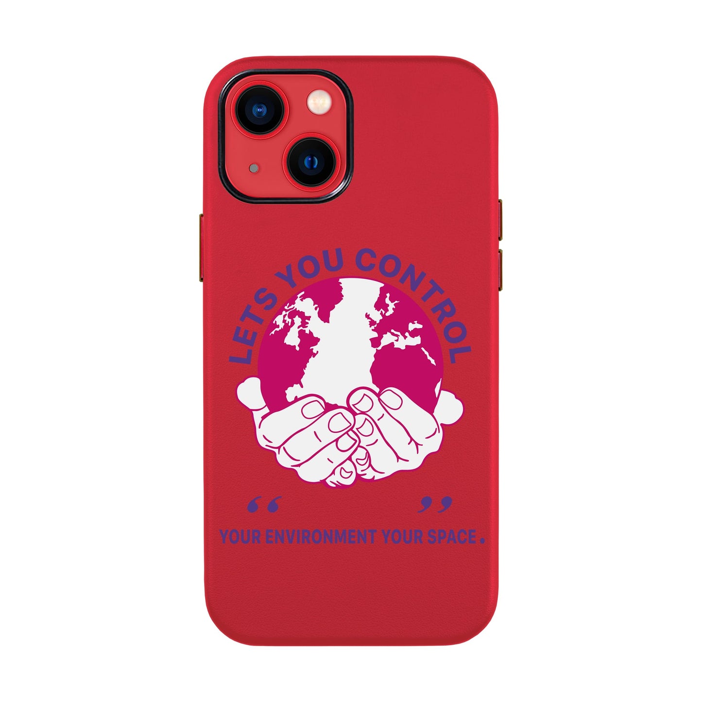 WORLD-iPhone 14 Leather Kılıf