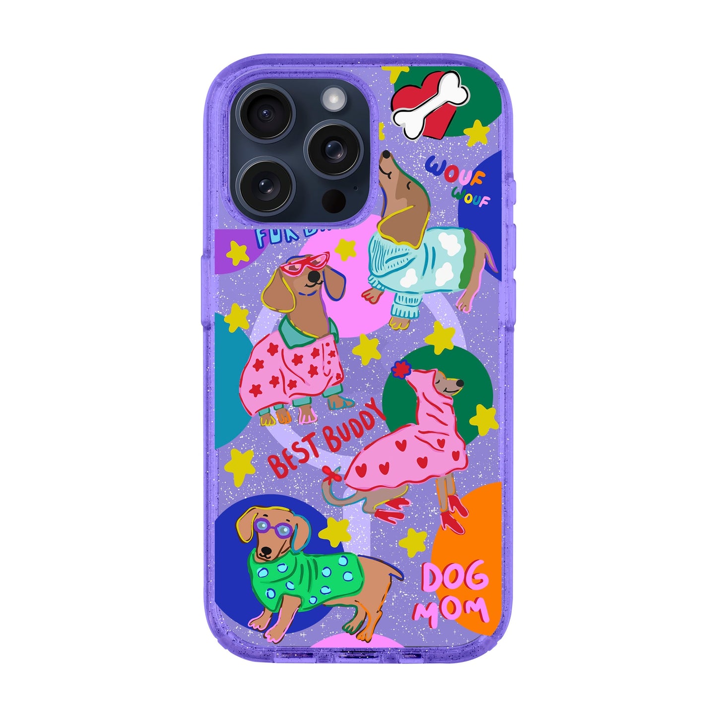 DOG MOM-iPhone 15 Pro Max Shiny Kılıf MagSafe Özellikli