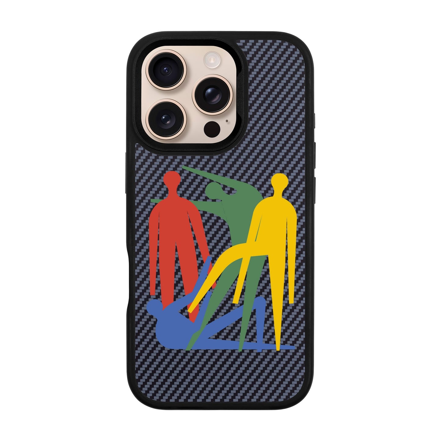 MANBOS-iPhone 16 Pro Plaid Kılıf MagSafe Özellikli