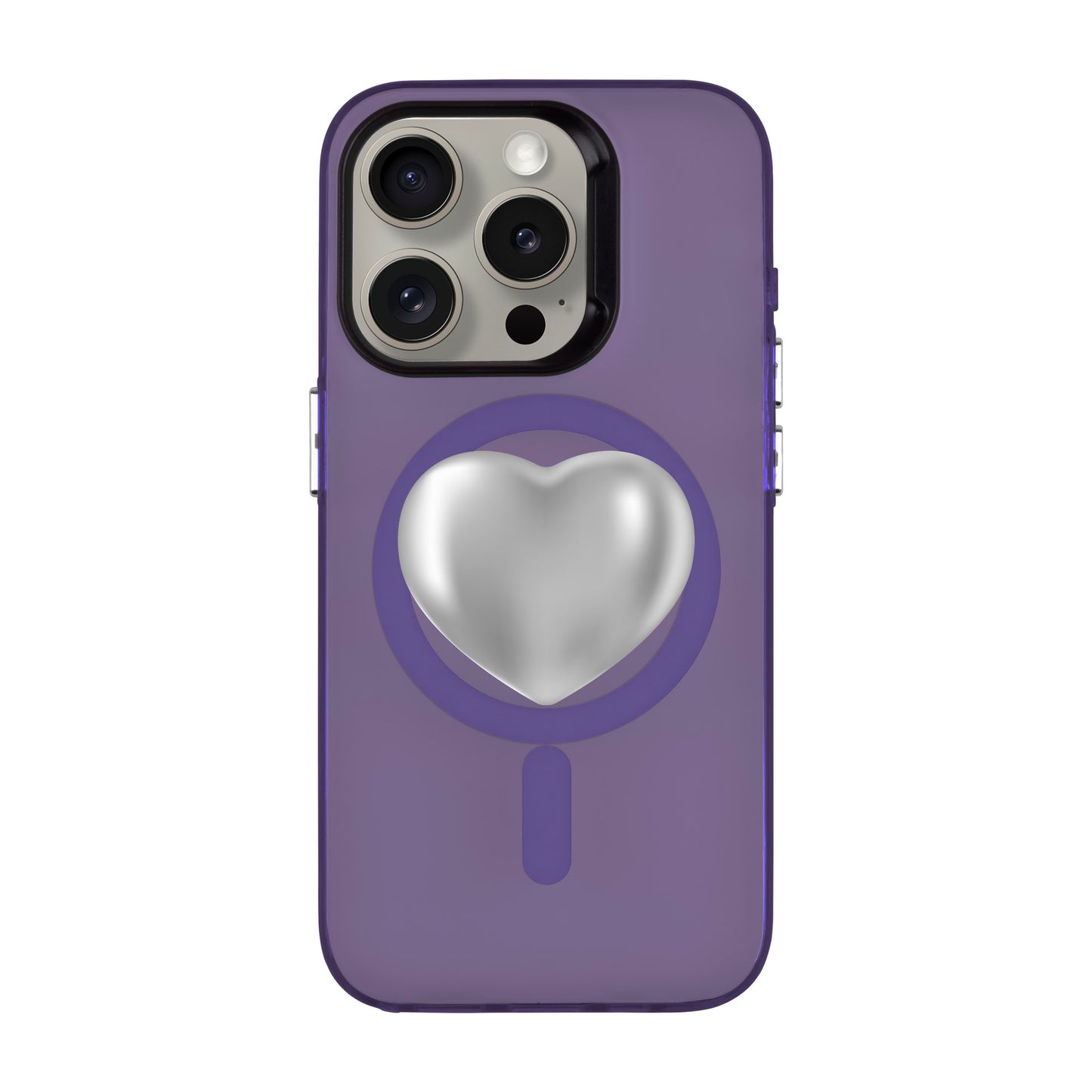 SILVER HEART-iPhone 15 Pro Hold Kılıf MagSafe Özellikli