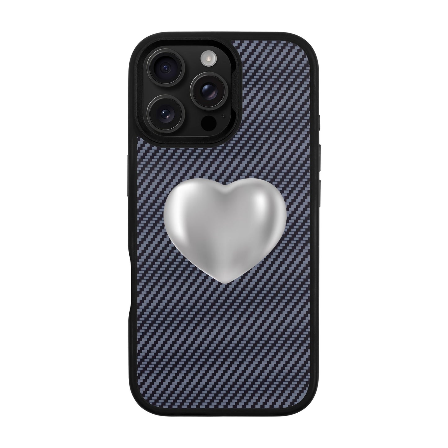 SILVER HEART-iPhone 16 Pro Max Plaid Kılıf MagSafe Özellikli