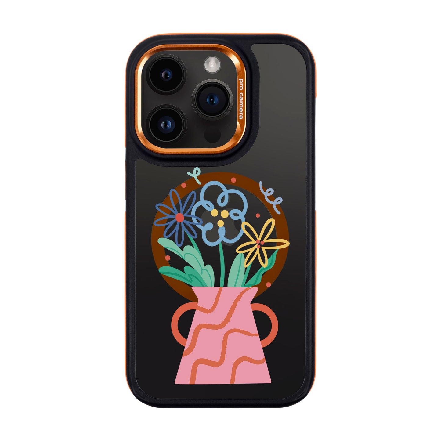 PINK VASE-iPhone 14 Pro Dark Kılıf MagSafe Özellikli