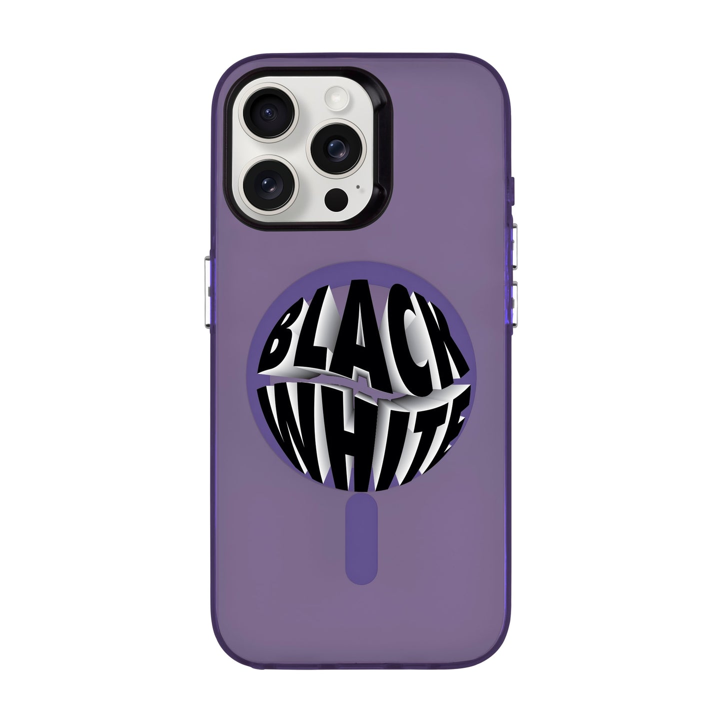 BLACK WHITE-iPhone 13 Pro Max Hold Kılıf MagSafe Özellikli
