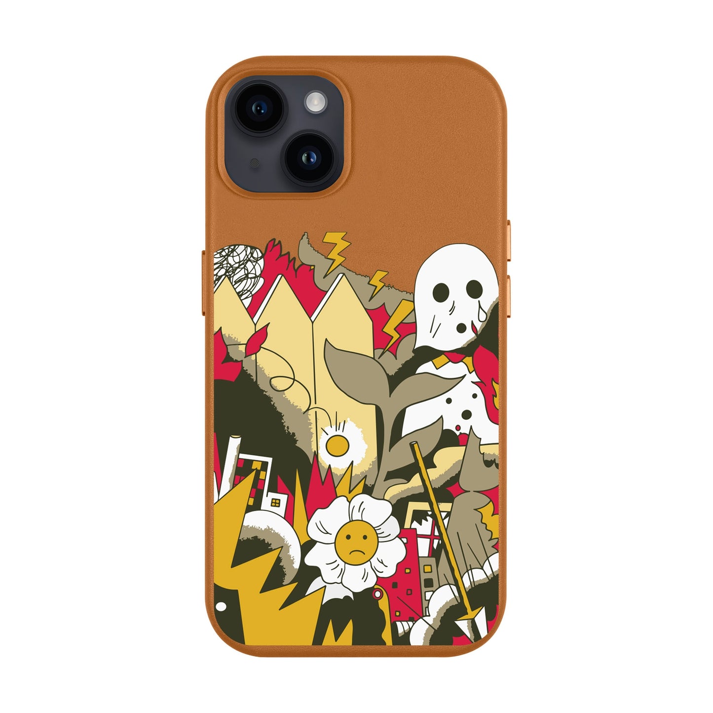 EVERYTHING IS BURNING-iPhone 14 Plus Leather Kılıf MagSafe Özellikli