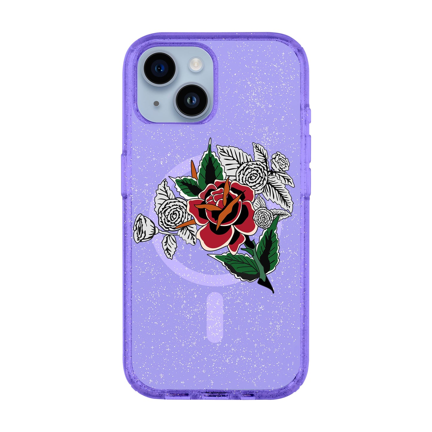 DRY ROSE-iPhone 14 Shiny Kılıf MagSafe Özellikli