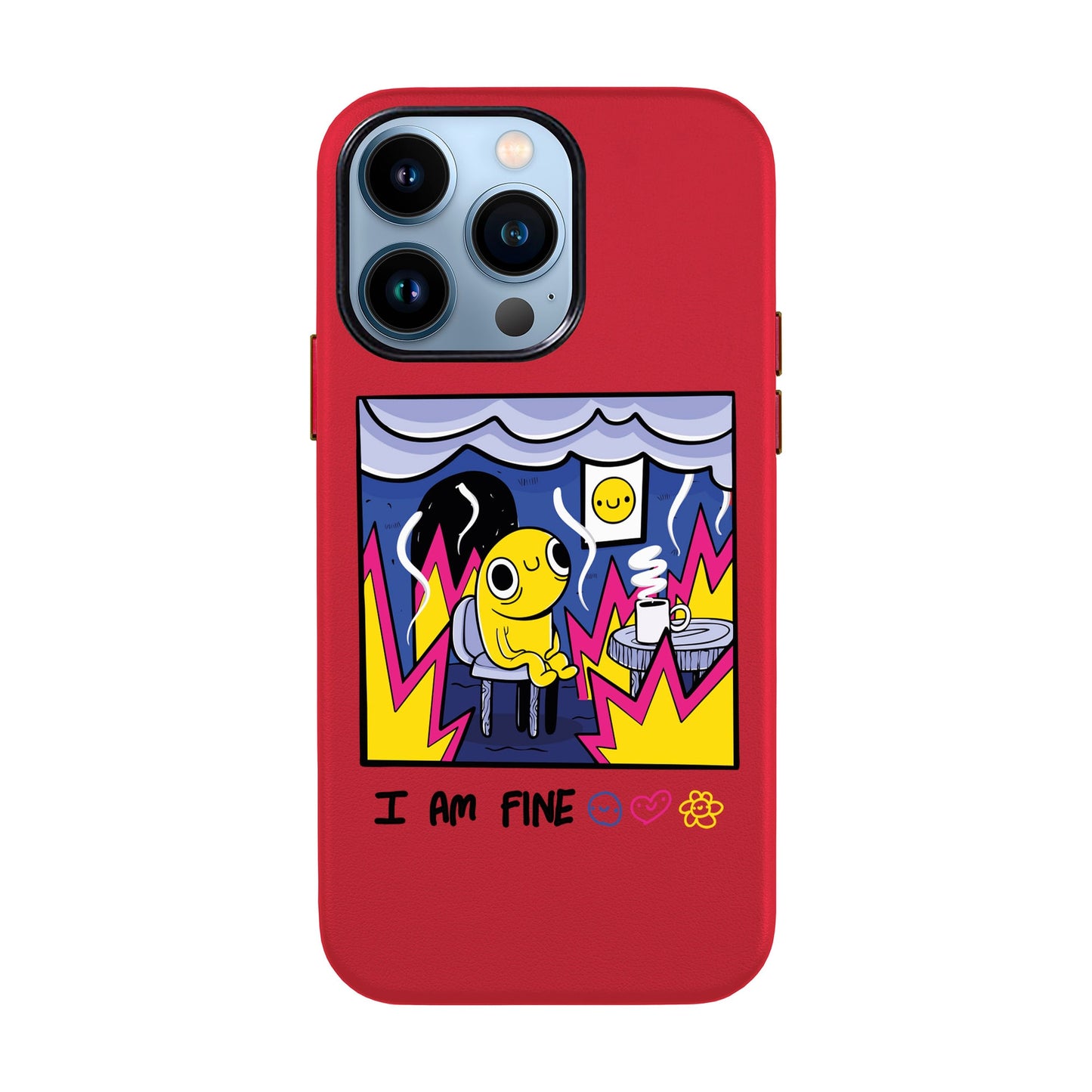 I AM FINE-iPhone 13 Pro Max Leather Kılıf