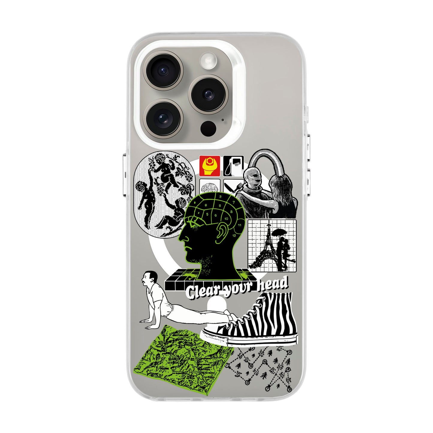 CLEAR YOUR HEAD-iPhone 15 Pro Hold Kılıf MagSafe Özellikli