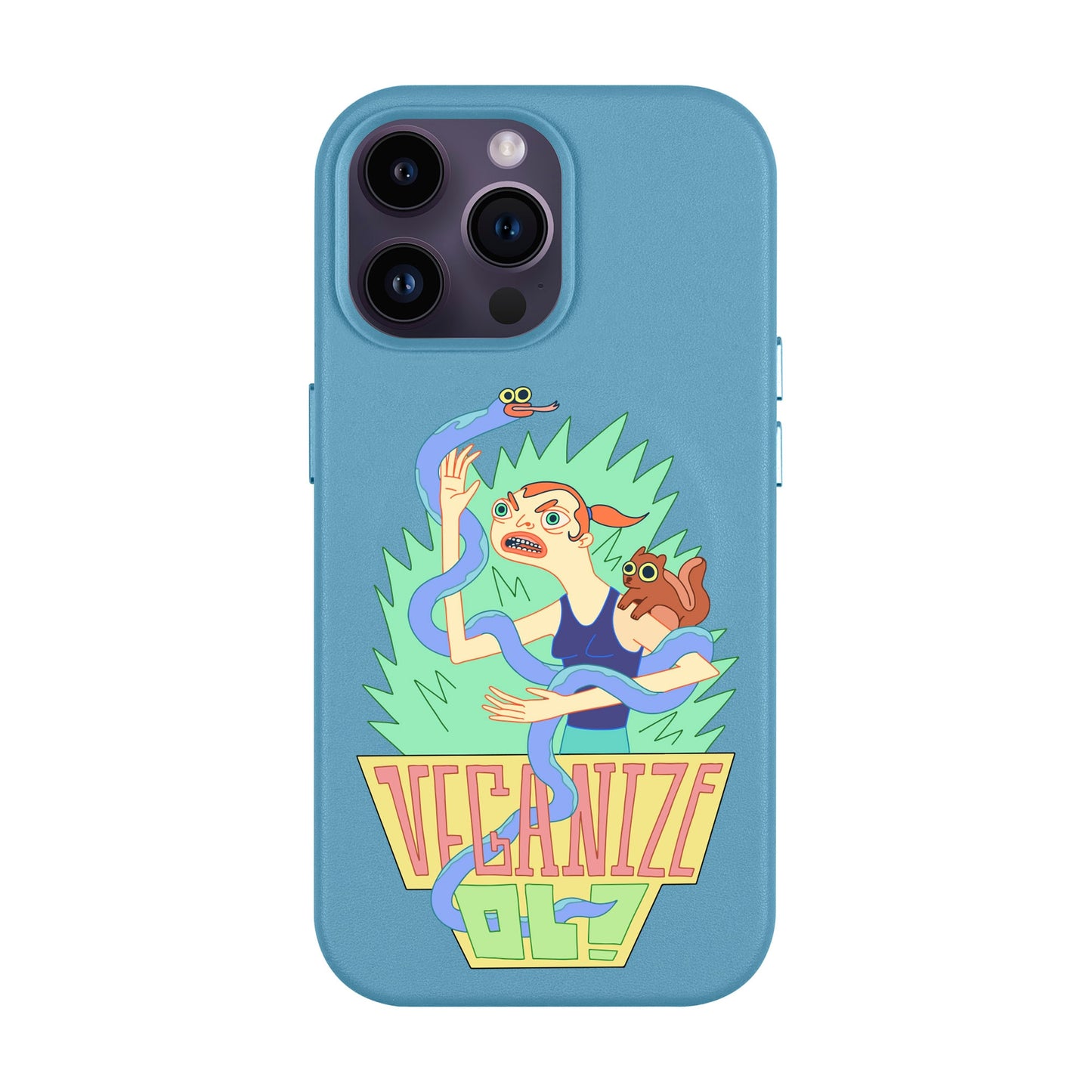 VEGANİZE-iPhone 14 Pro Max Leather Kılıf MagSafe Özellikli
