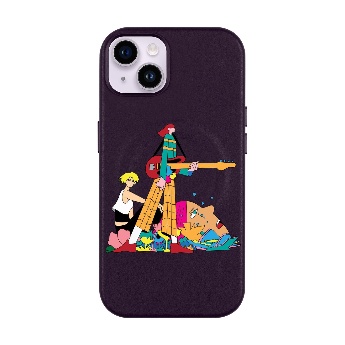 HER BAND-iPhone 14 Plus Leather Kılıf MagSafe Özellikli