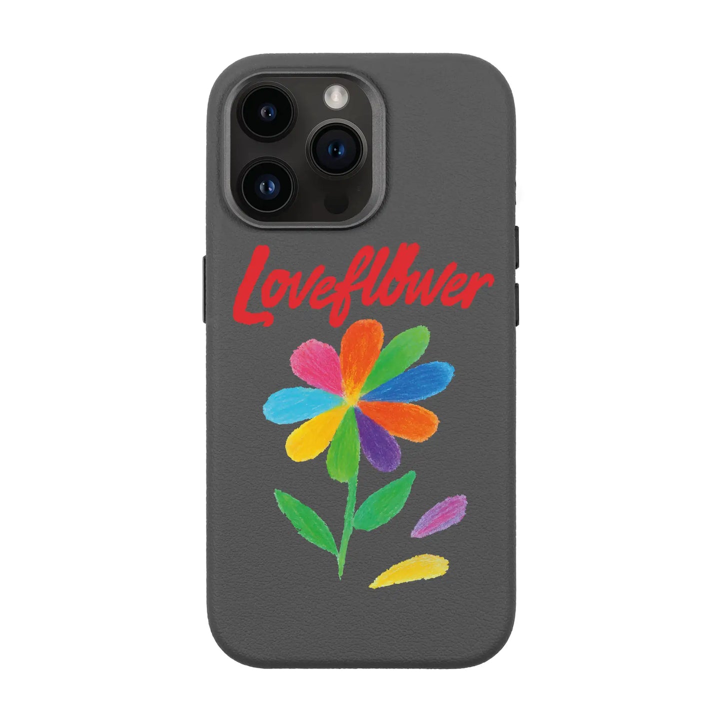 LOVE FLOWER-iPhone 14 Pro Max Leather Premium Kılıf MagSafe Özellikli