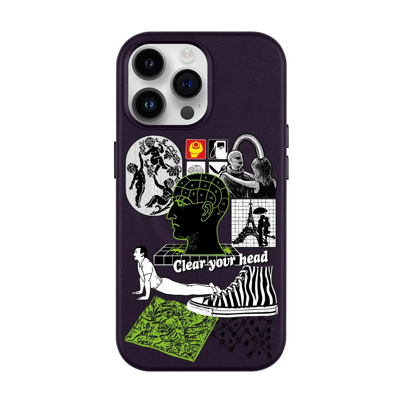 CLEAR YOUR HEAD-iPhone 14 Pro Max Leather Kılıf MagSafe Özellikli