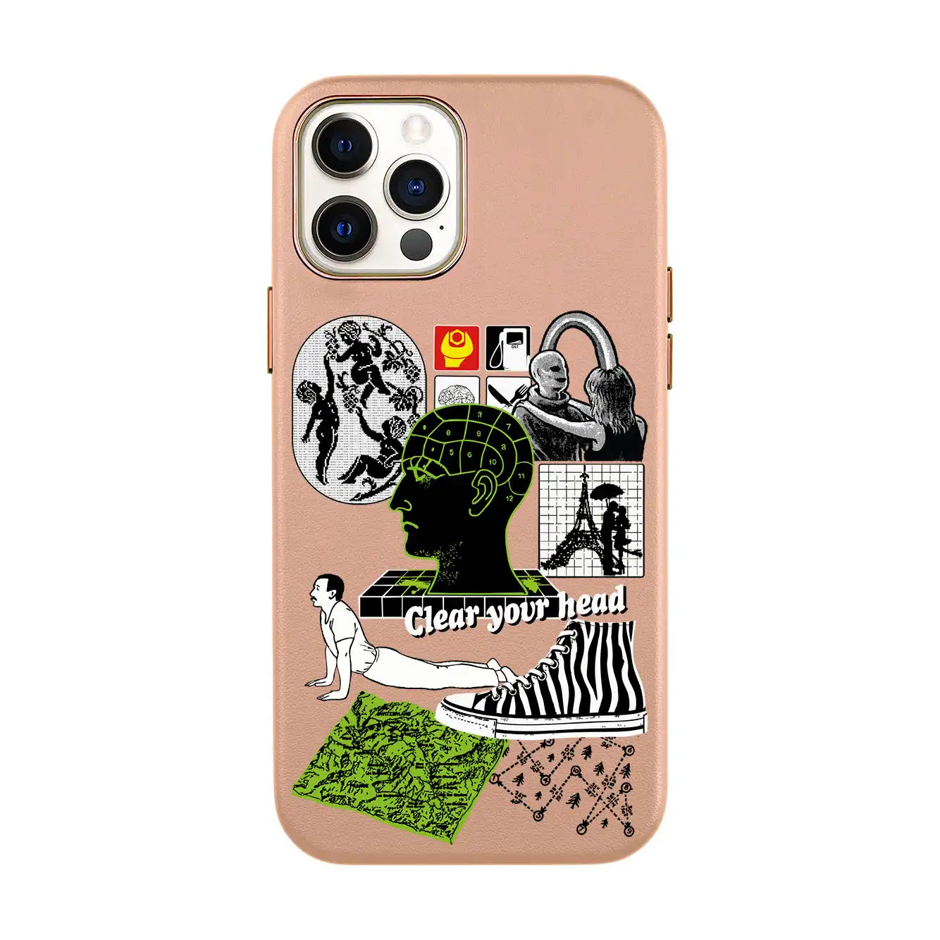 CLEAR YOUR HEAD-iPhone 12 Pro Leather Kılıf