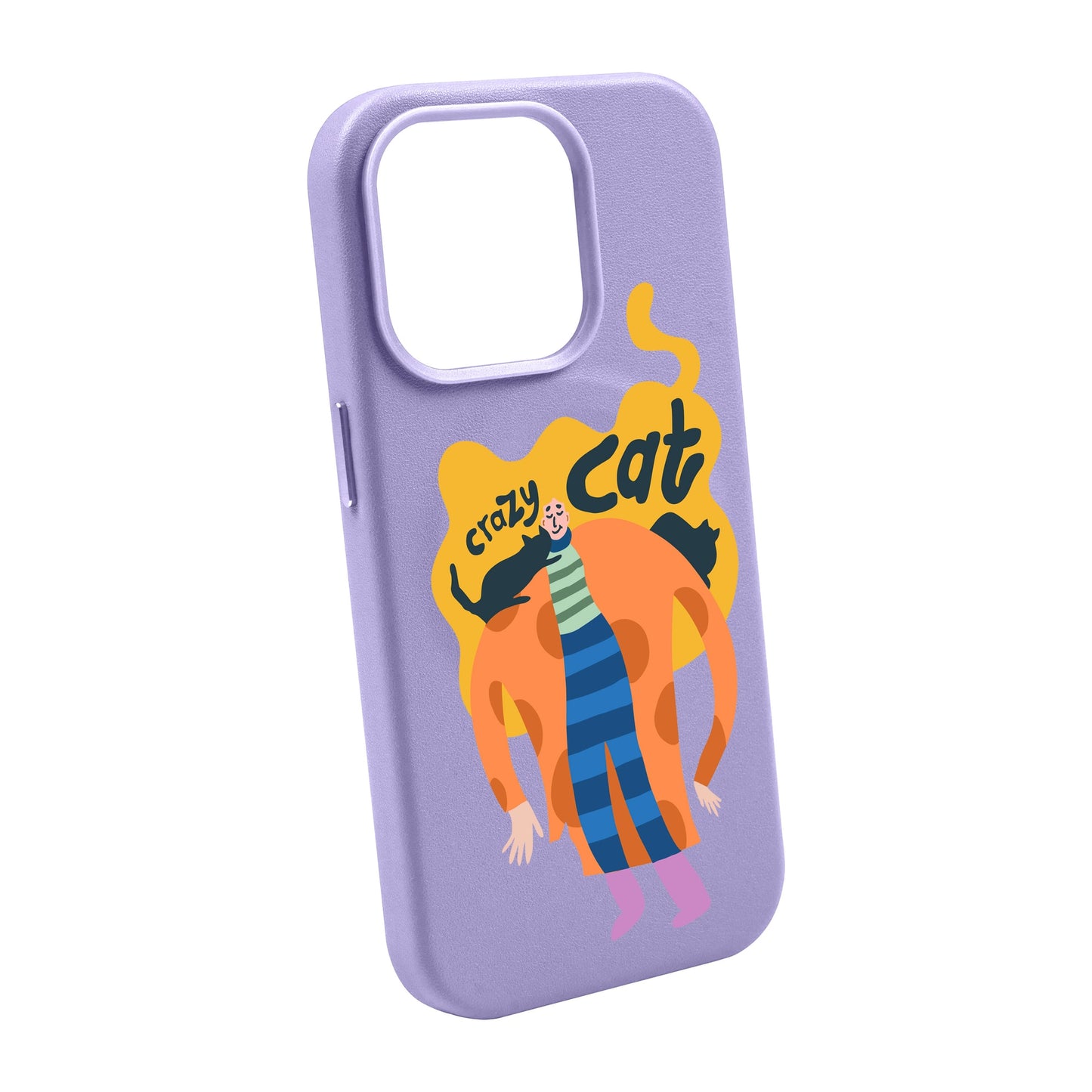 CRAZY CAT-iPhone 14 Pro Max Leather Kılıf MagSafe Özellikli