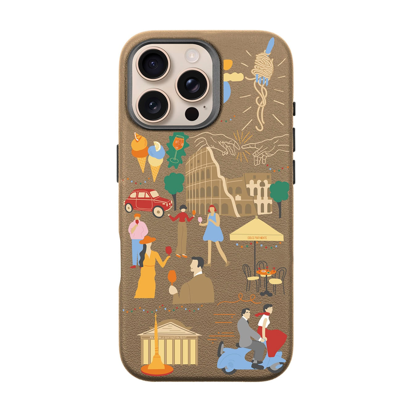 ROMA-iPhone 16 Pro Max Leather Premium Kılıf MagSafe Özellikli