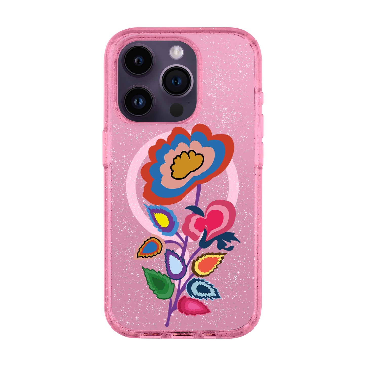 KNITTED FLOWER-iPhone 14 Pro Shiny Kılıf MagSafe Özellikli