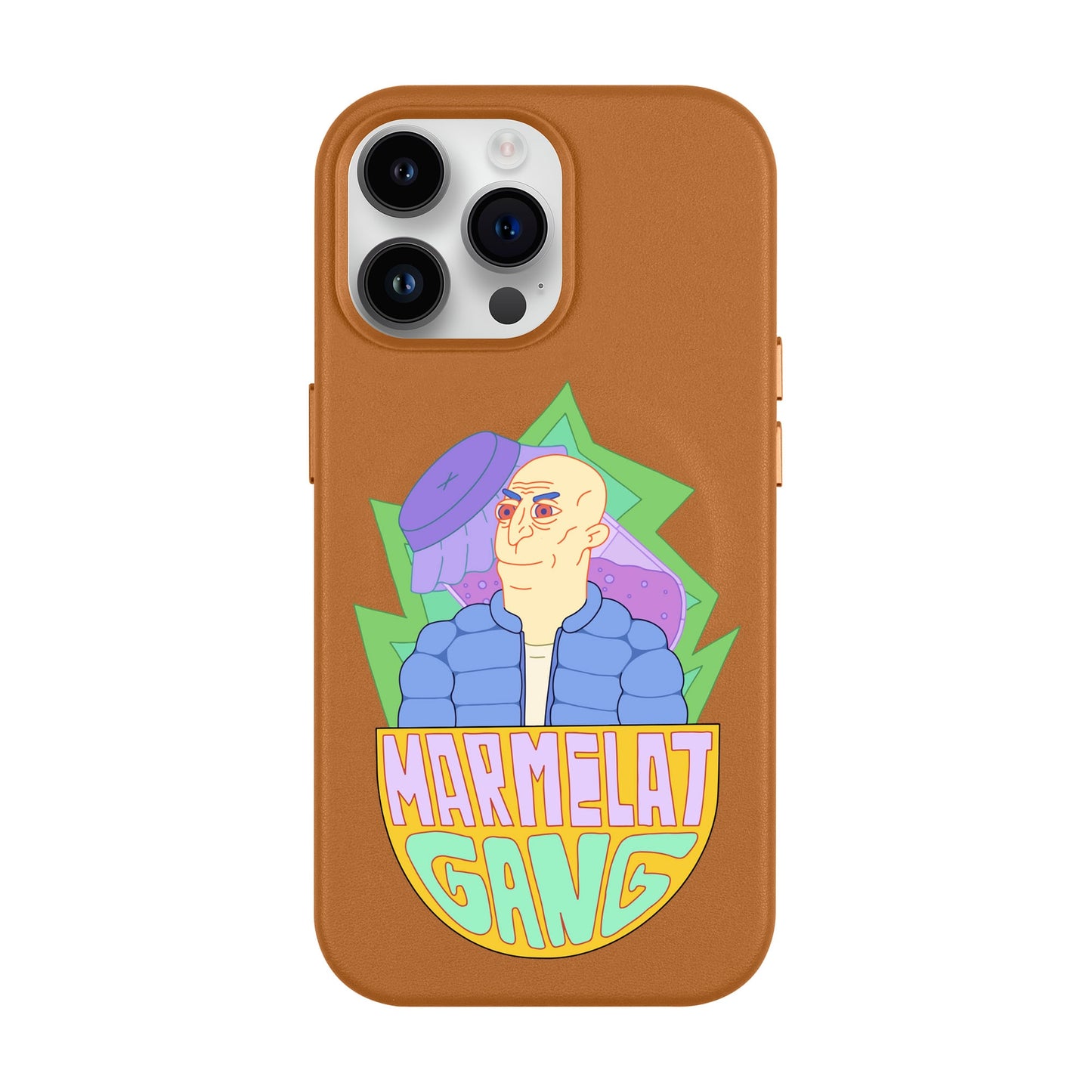 MARMELAT GANG-iPhone 14 Pro Max Leather Kılıf MagSafe Özellikli