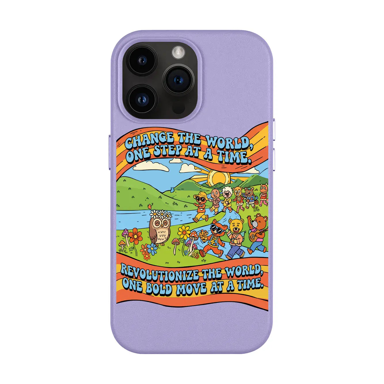 CHANGE THE WORLD-iPhone 14 Pro Max Leather Kılıf MagSafe Özellikli