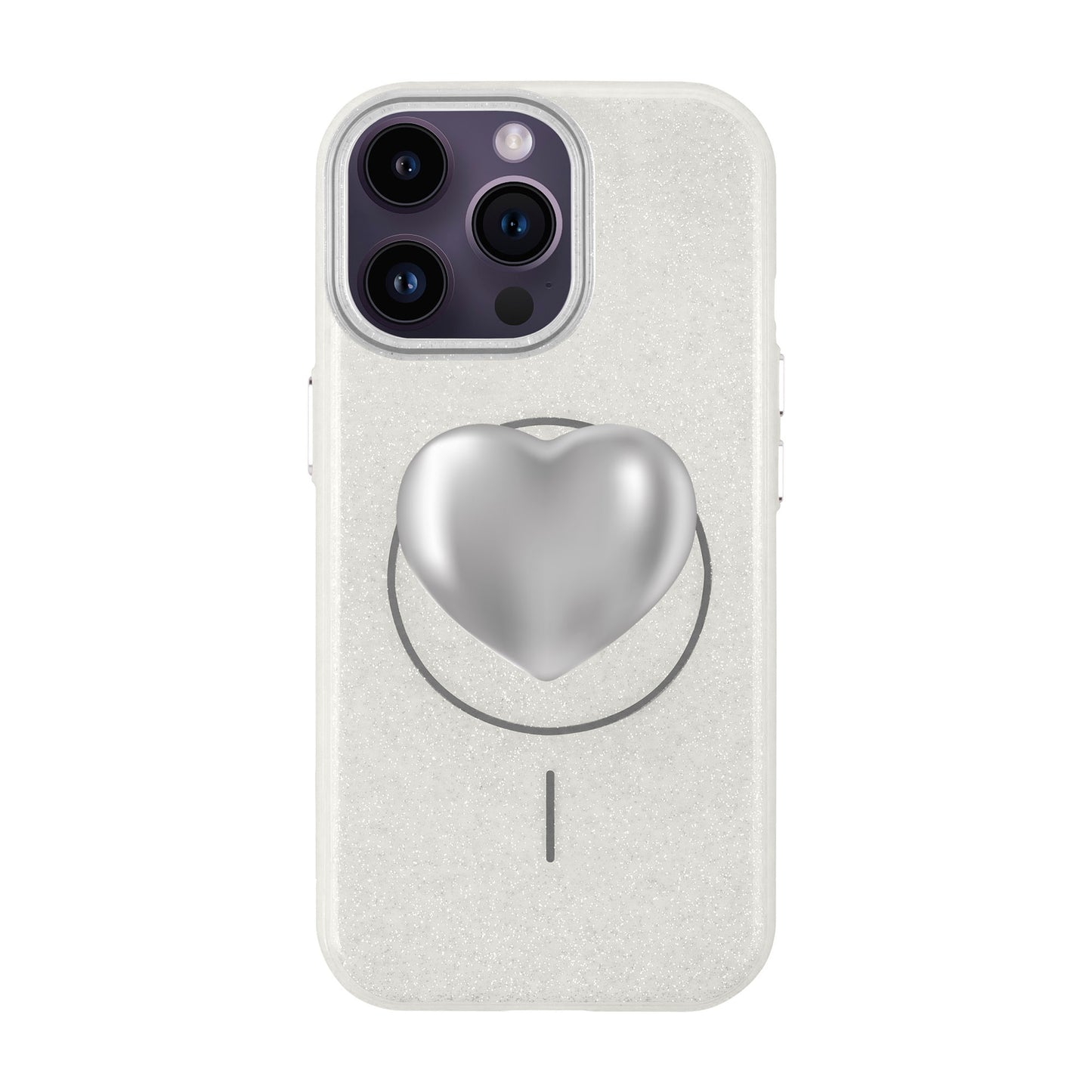 SILVER HEART-iPhone 14 Pro Max Radiant Kılıf MagSafe Özellikli