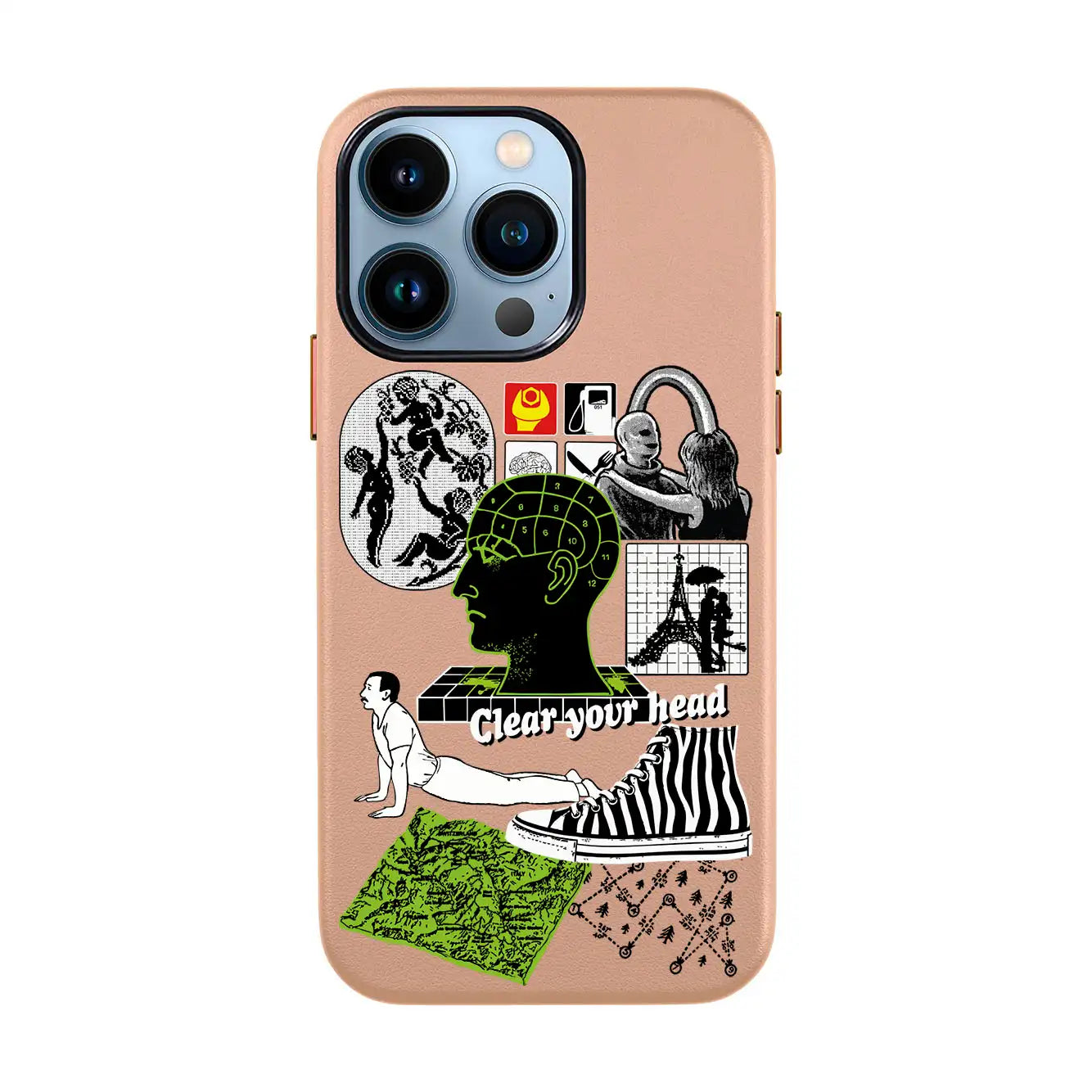 CLEAR YOUR HEAD-iPhone 13 Pro Max Leather Kılıf