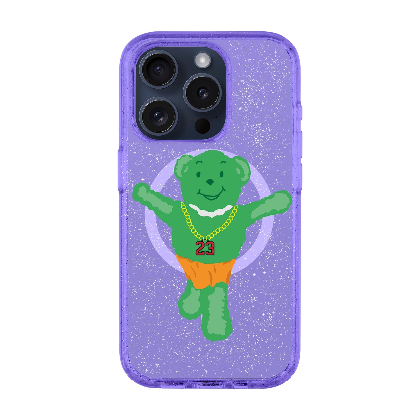 GREEN BEAR-iPhone 15 Pro Shiny Kılıf MagSafe Özellikli