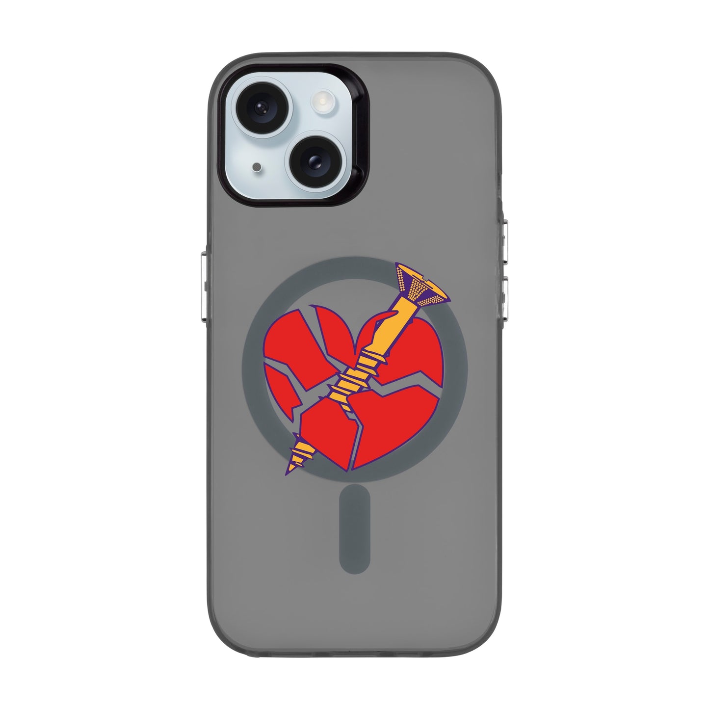 BROKEN HEART-iPhone 15 Hold Kılıf MagSafe Özellikli