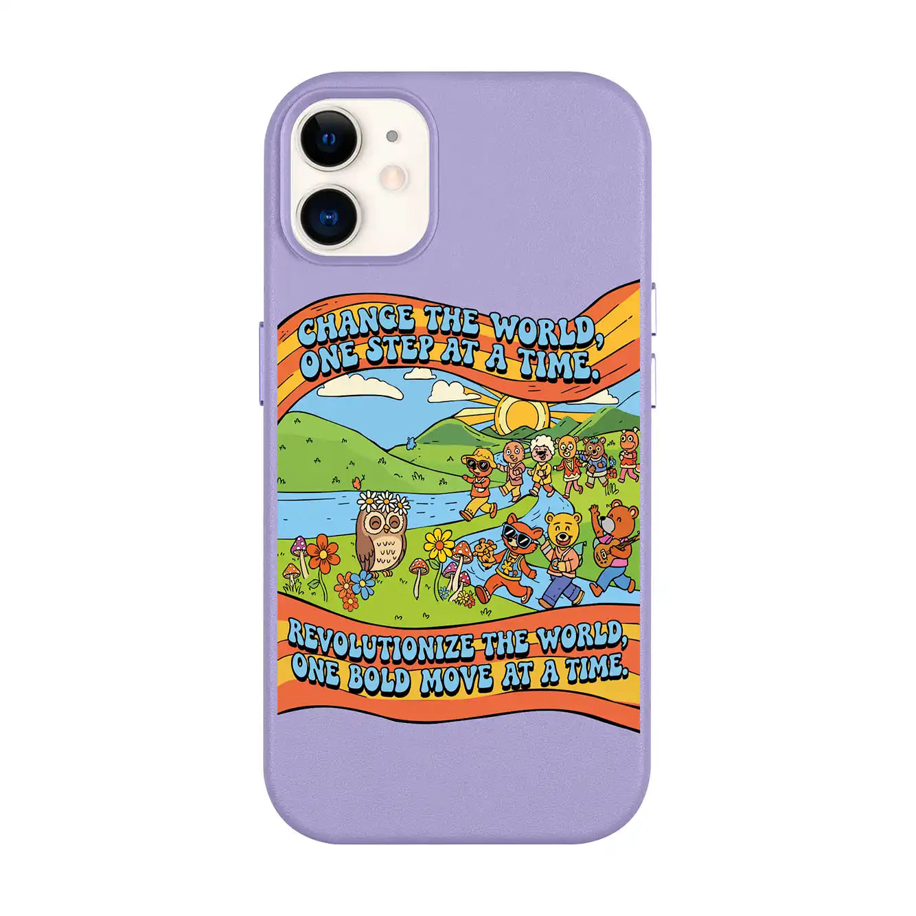 CHANGE THE WORLD-iPhone 11 Leather Kılıf MagSafe Özellikli