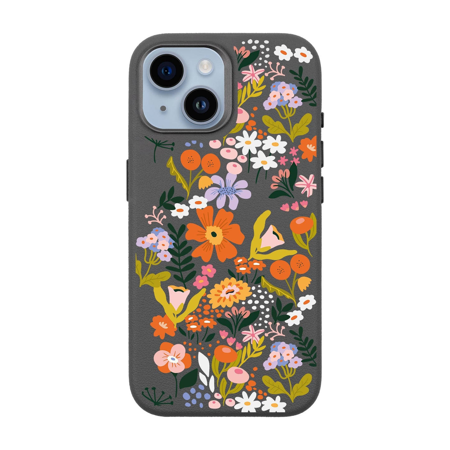 FLOWER-iPhone 13 Leather Premium Kılıf MagSafe Özellikli