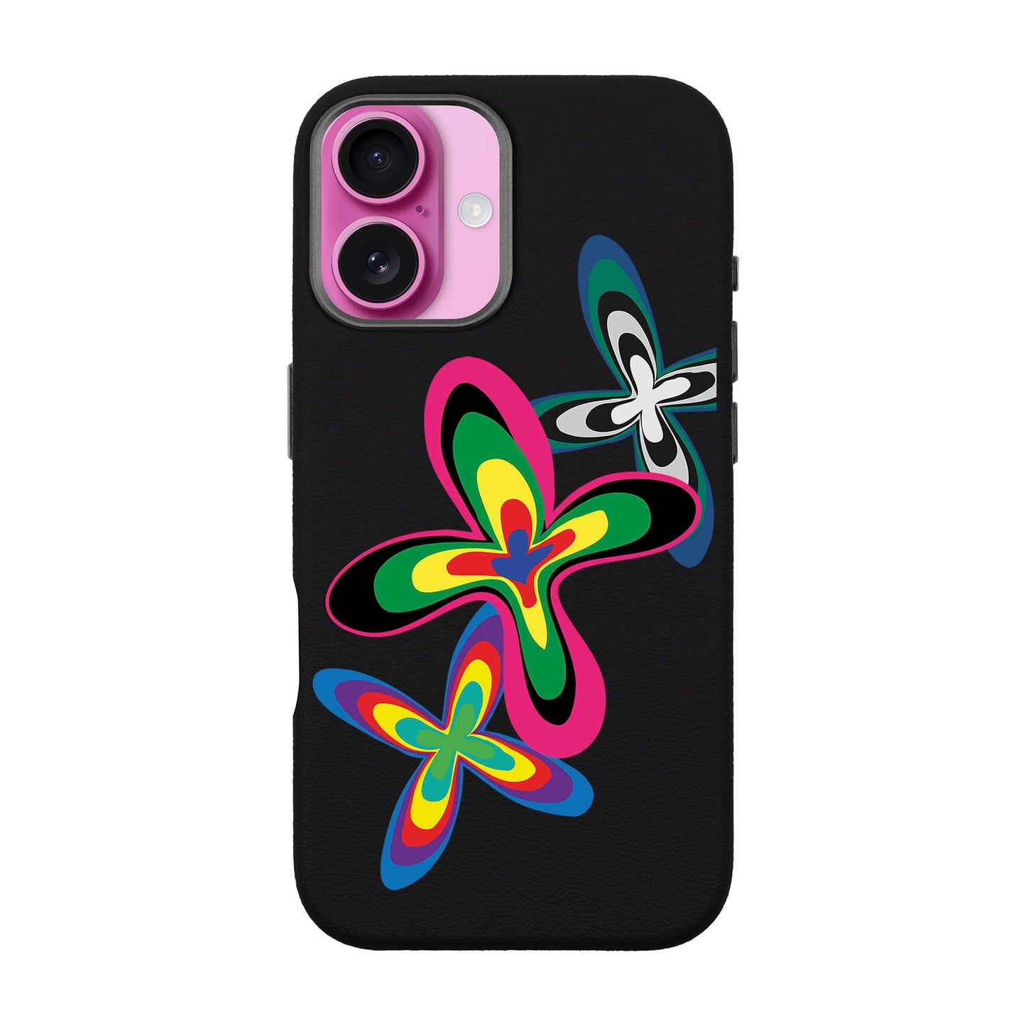 COLOR FLOWER-iPhone 16 Plus Leather Premium Kılıf MagSafe Özellikli