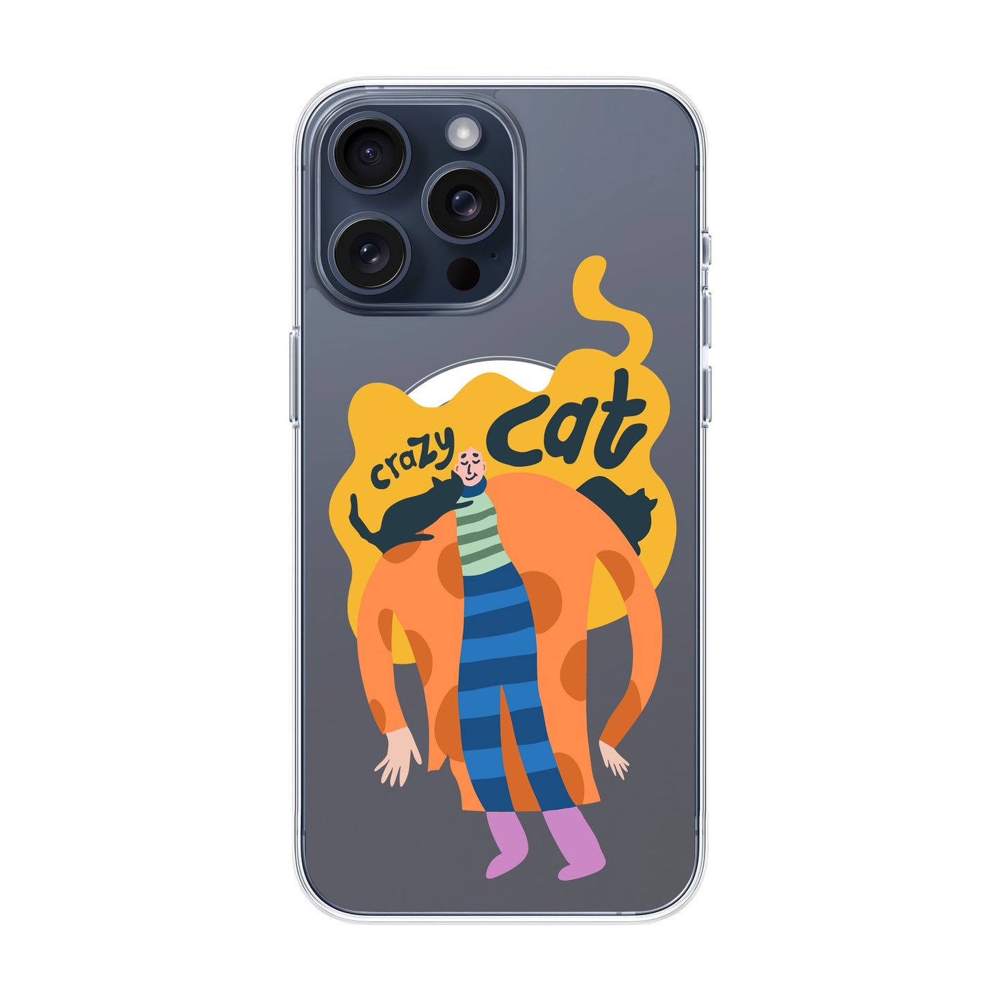 CRAZY CAT-iPhone 15 Pro Max Solid Kılıf MagSafe Özellikli