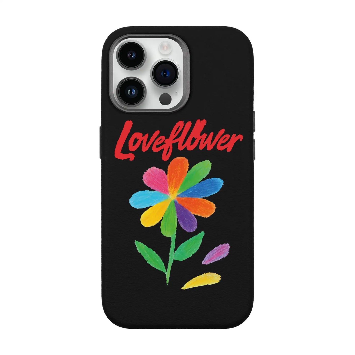 LOVE FLOWER-iPhone 14 Pro Max Leather Premium Kılıf MagSafe Özellikli