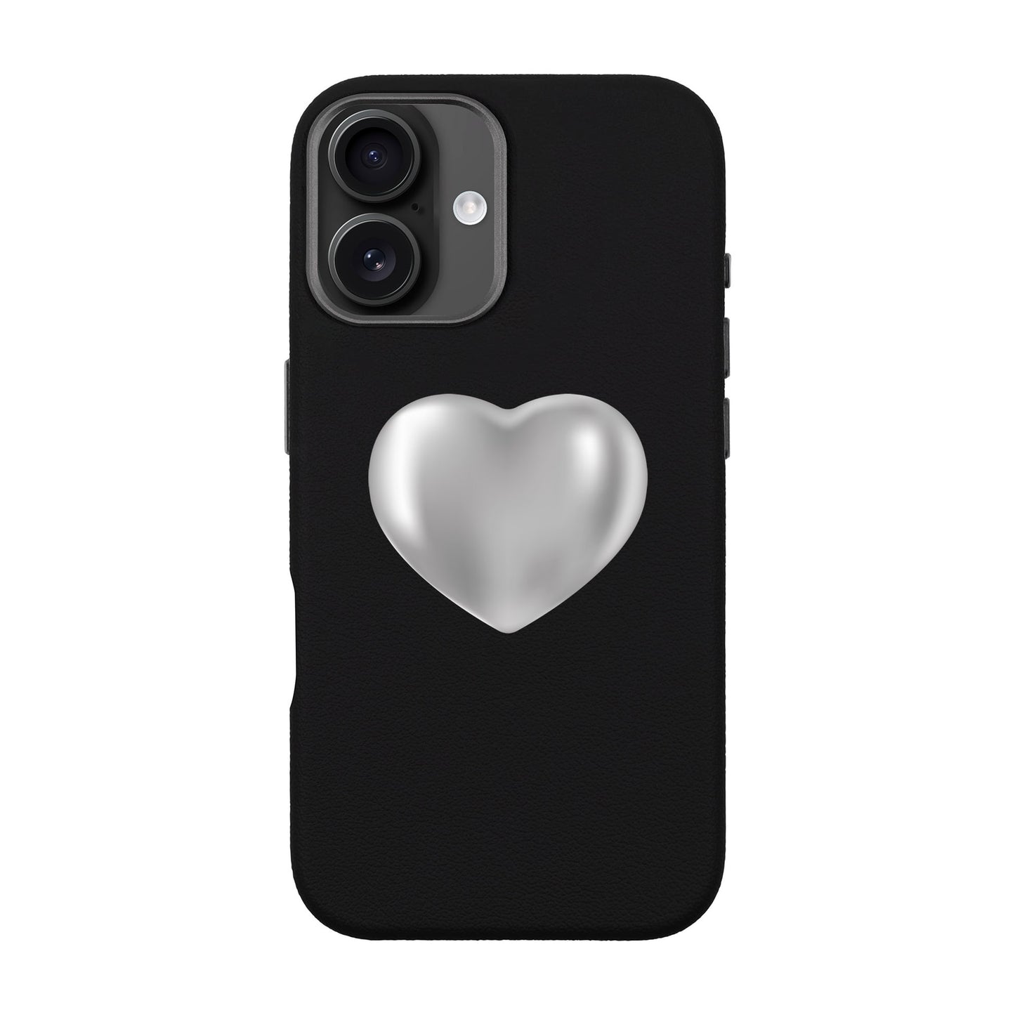 SILVER HEART-iPhone 16 Plus Leather Premium Kılıf MagSafe Özellikli