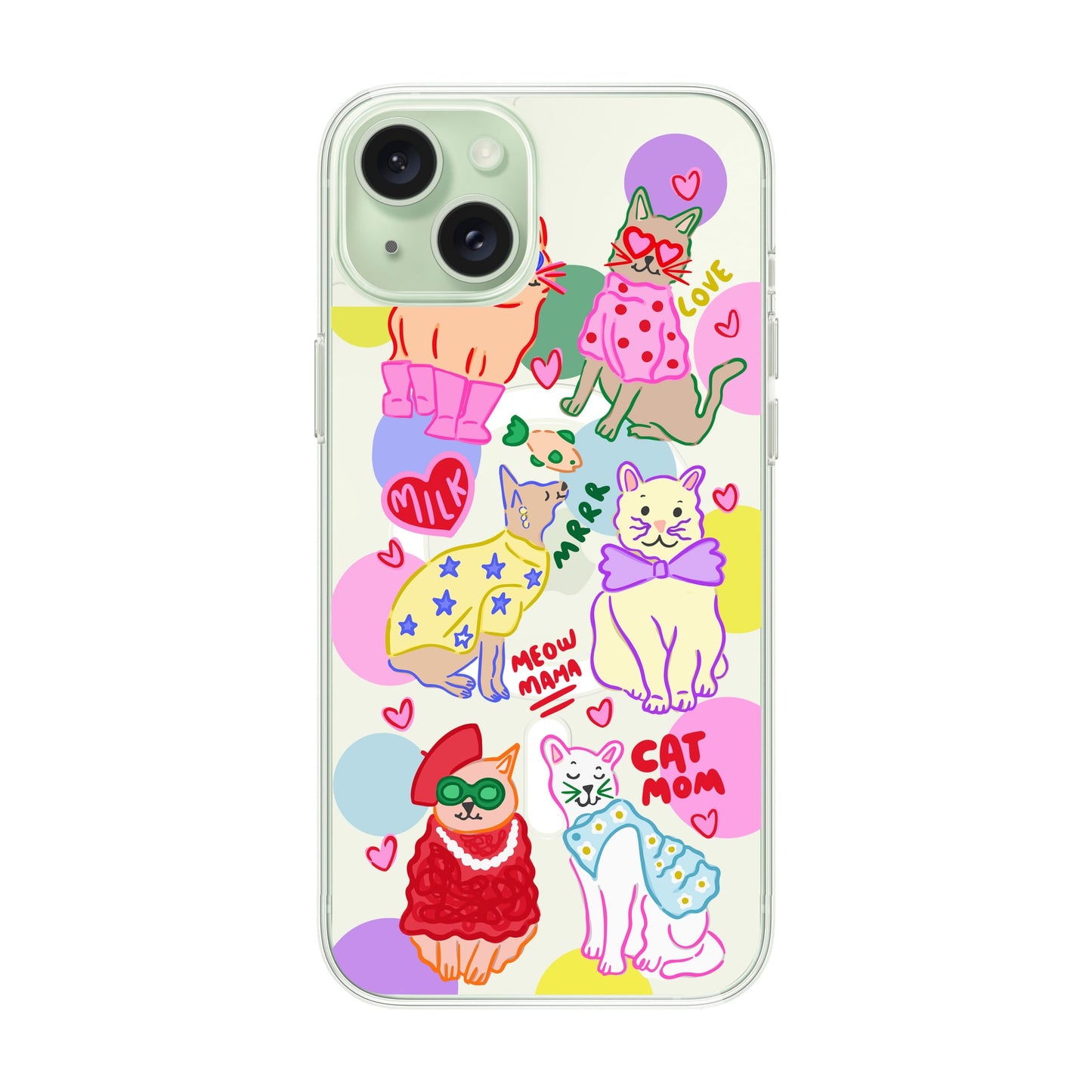 CAT MOM-iPhone 15 Plus Solid Kılıf MagSafe Özellikli