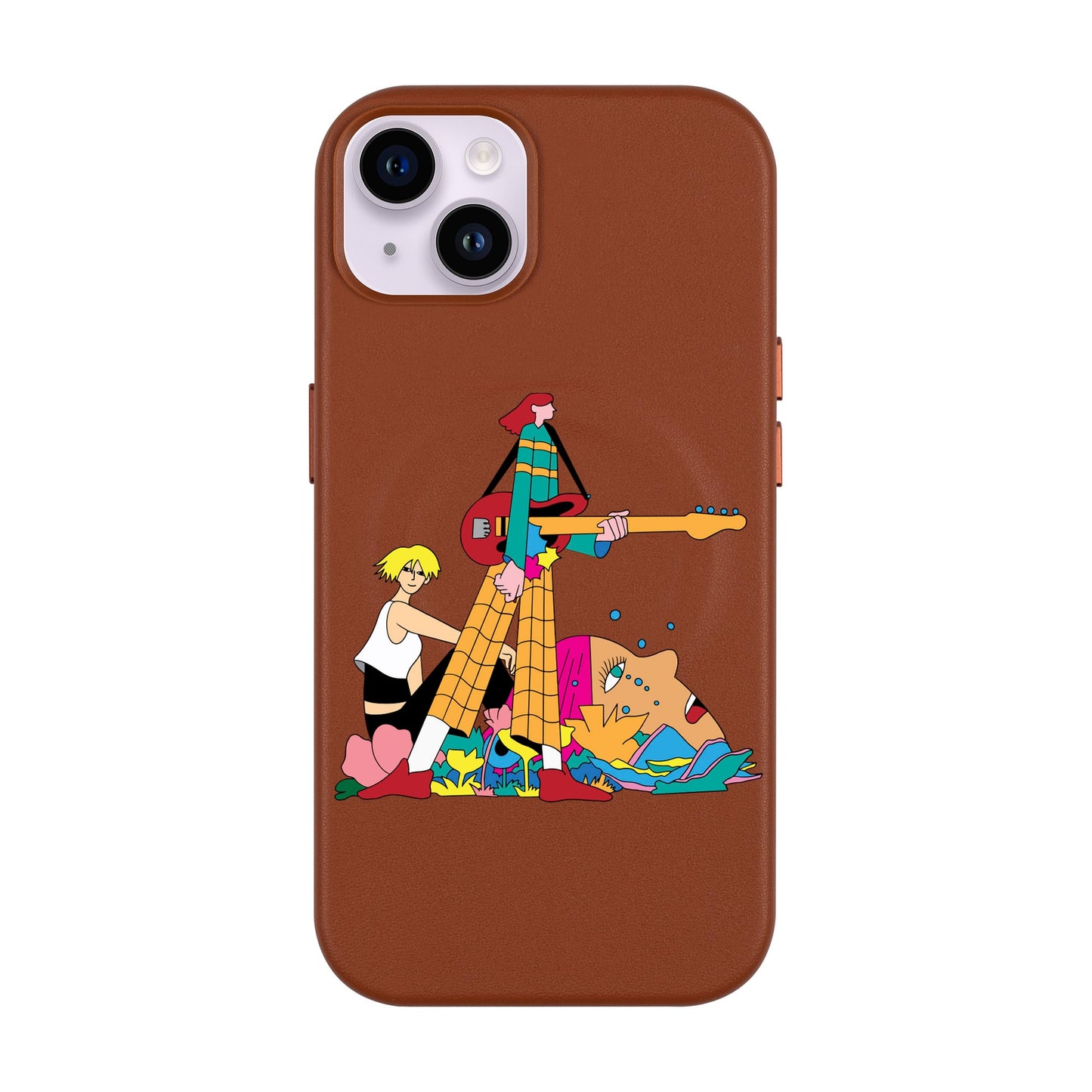 HER BAND-iPhone 14 Plus Leather Kılıf MagSafe Özellikli