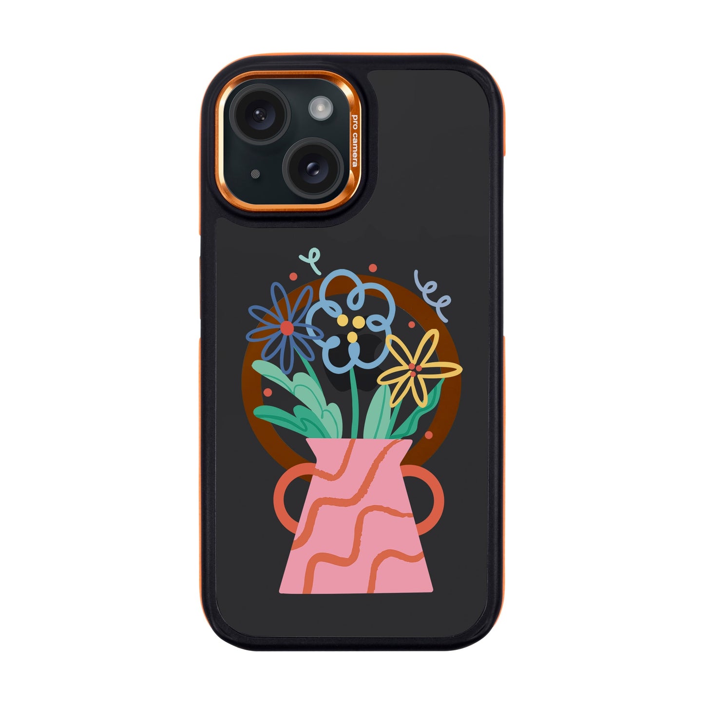 PINK VASE-iPhone 15 Dark Kılıf MagSafe Özellikli
