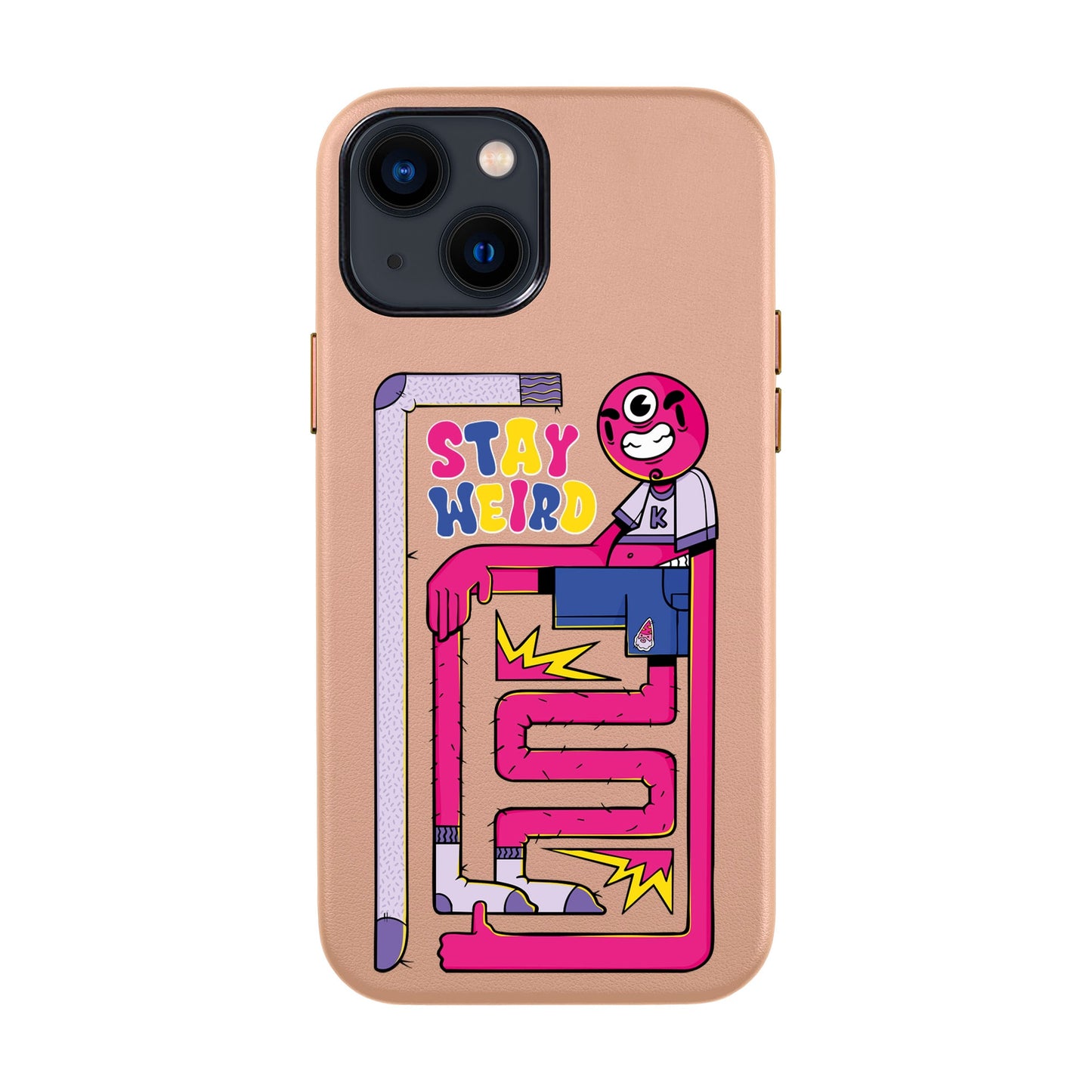 OG TOOTHY-iPhone 14 Leather Kılıf