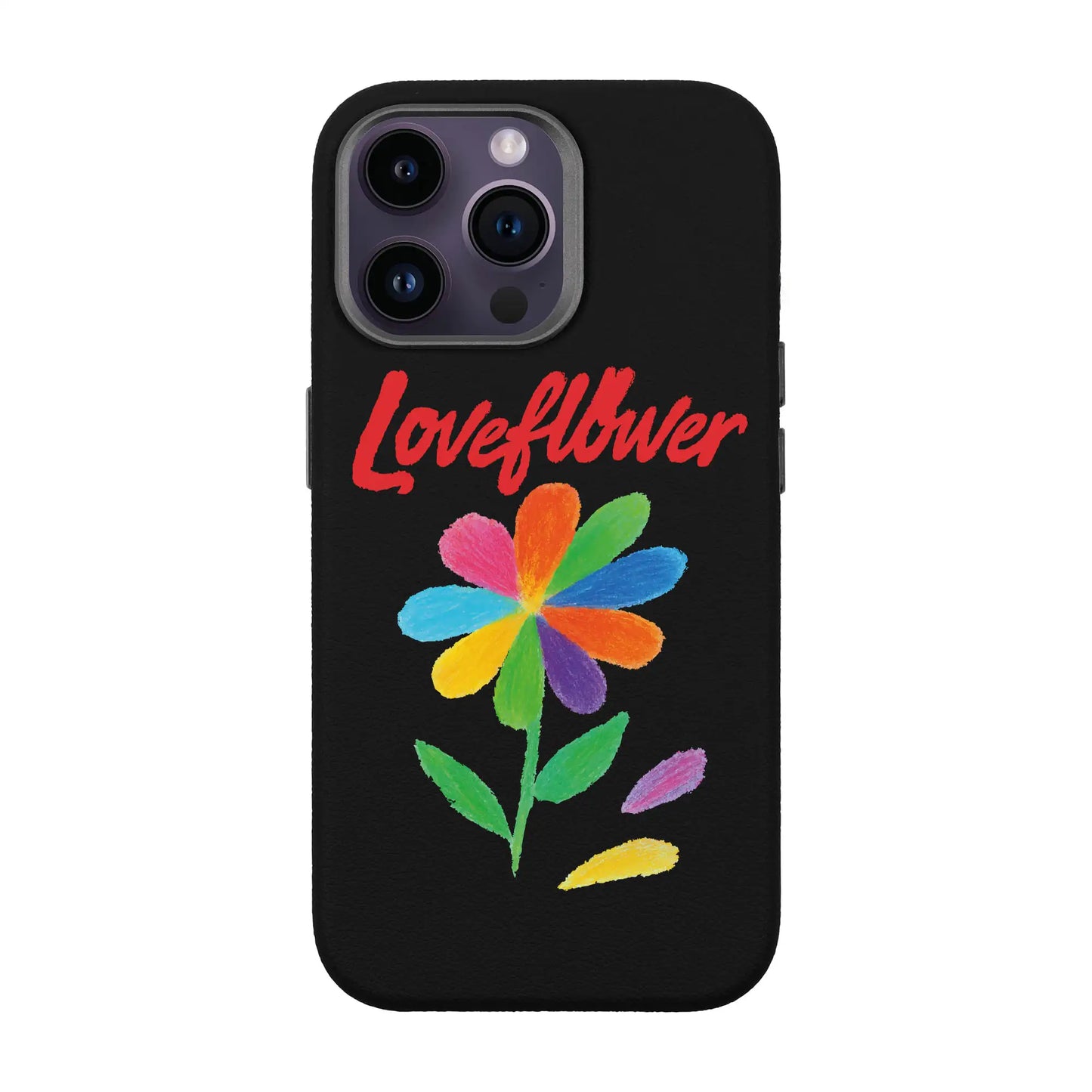 LOVE FLOWER-iPhone 14 Pro Max Leather Premium Kılıf MagSafe Özellikli