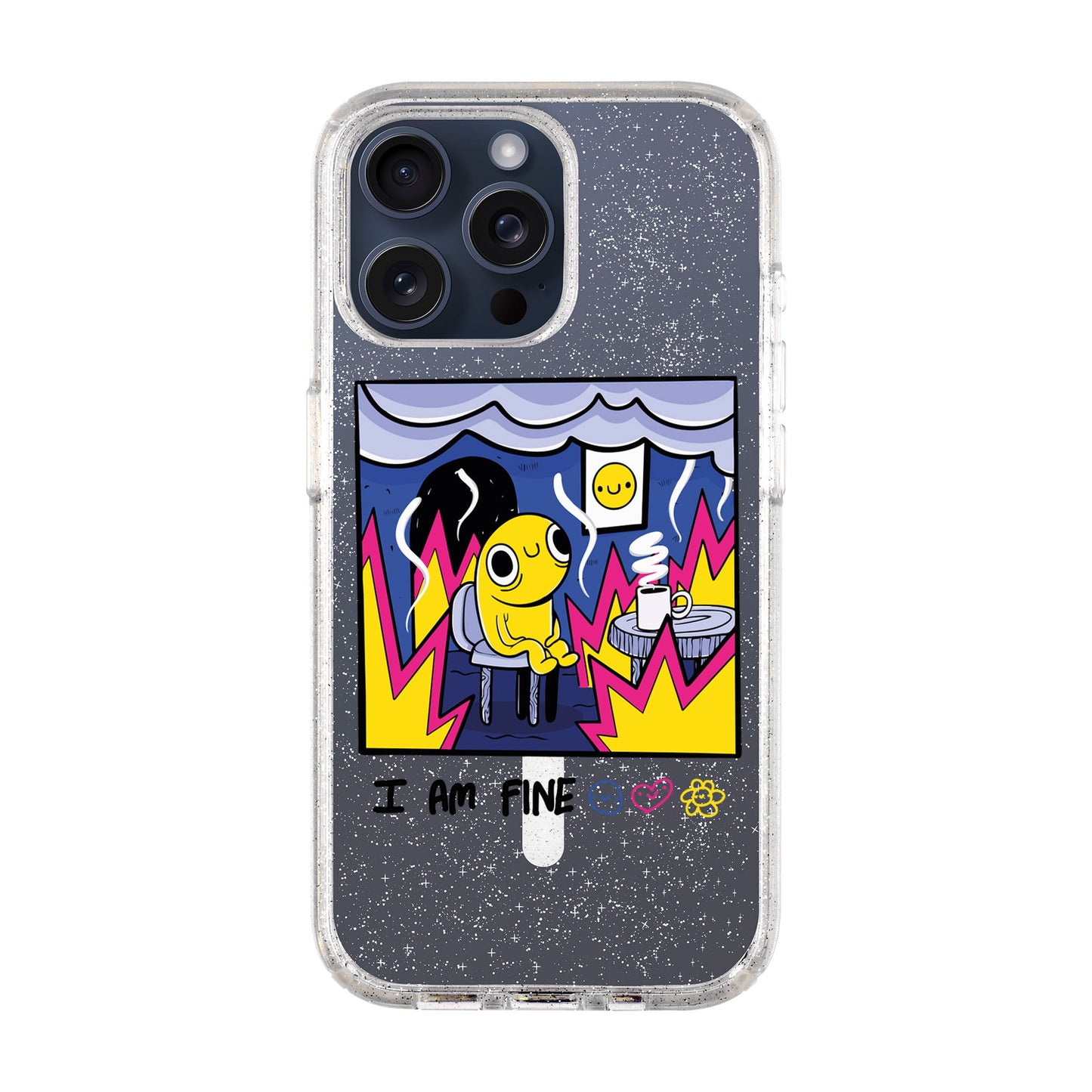 I AM FINE-iPhone 15 Pro Max Shiny Kılıf MagSafe Özellikli