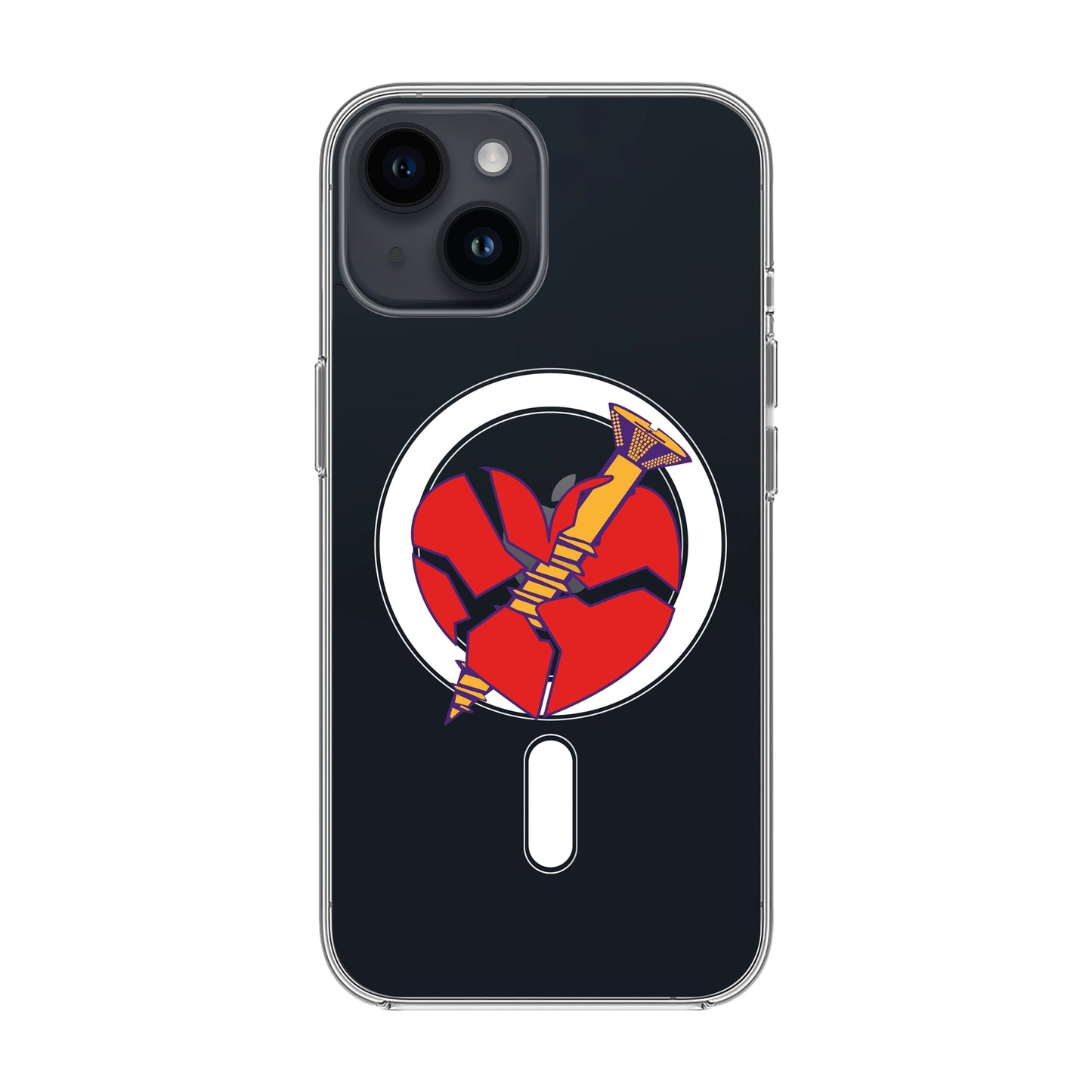 BROKEN HEART-iPhone 12 Solid Kılıf MagSafe Özellikli